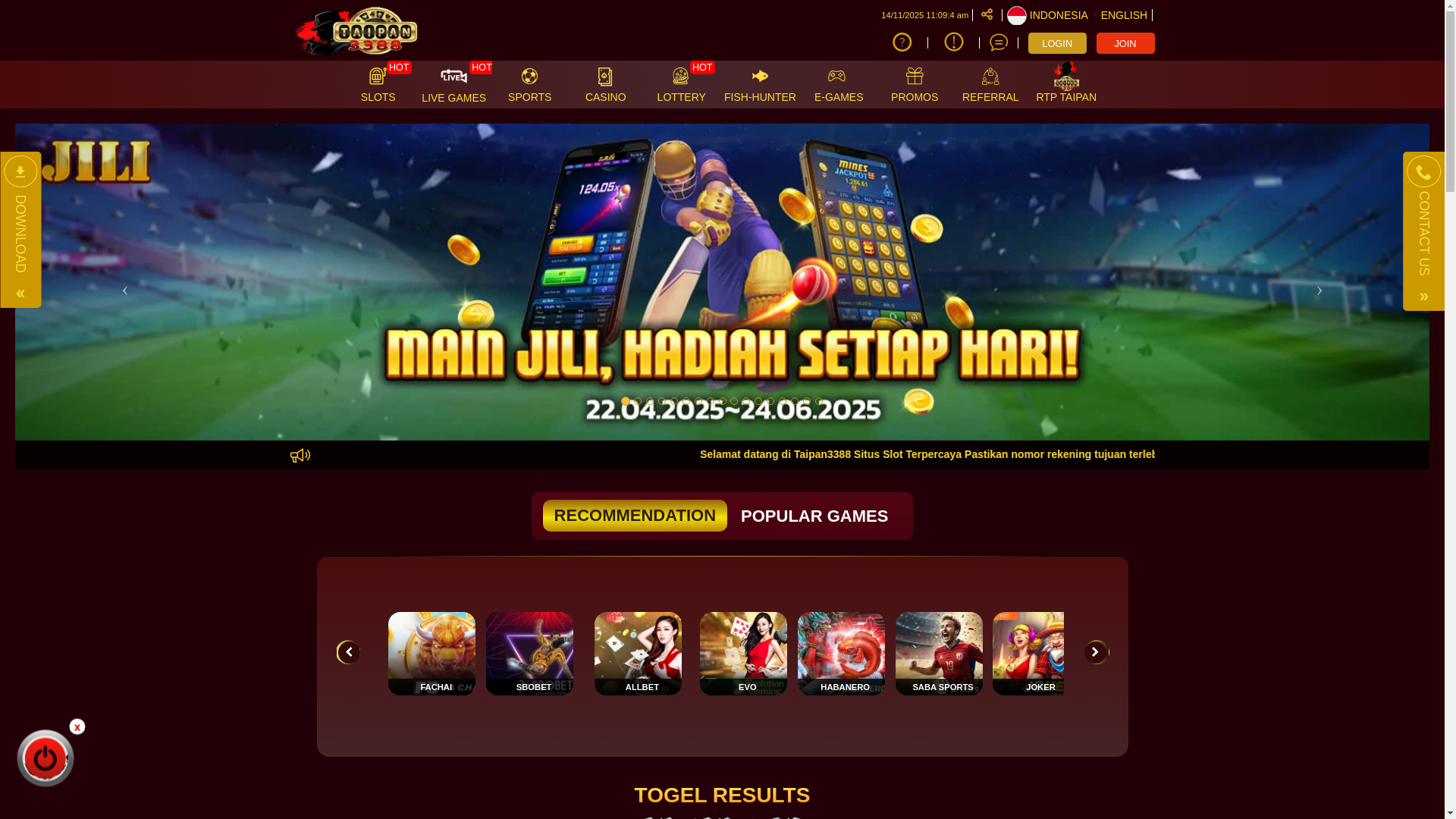 website screenshot of https://taipanplay.digital/