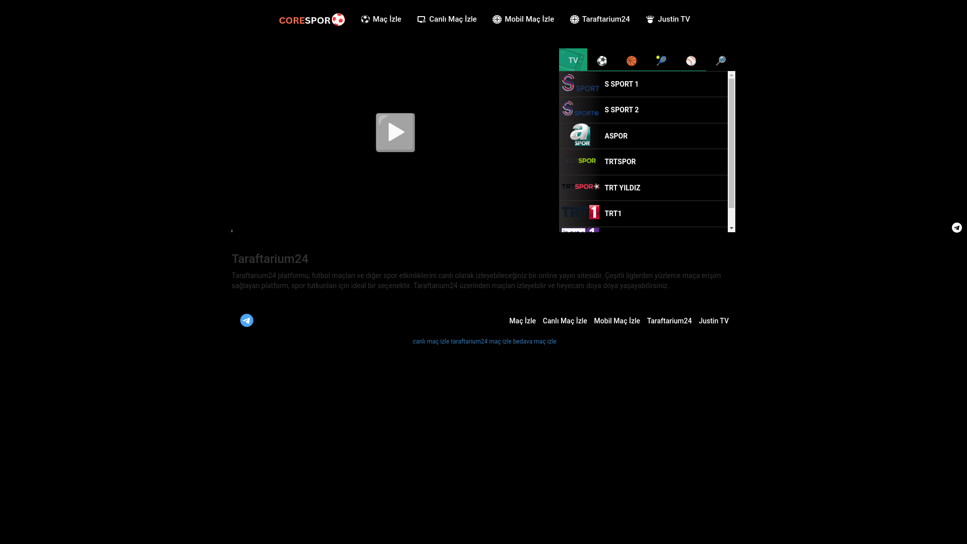 website screenshot of https://taraftariumpro8.in/