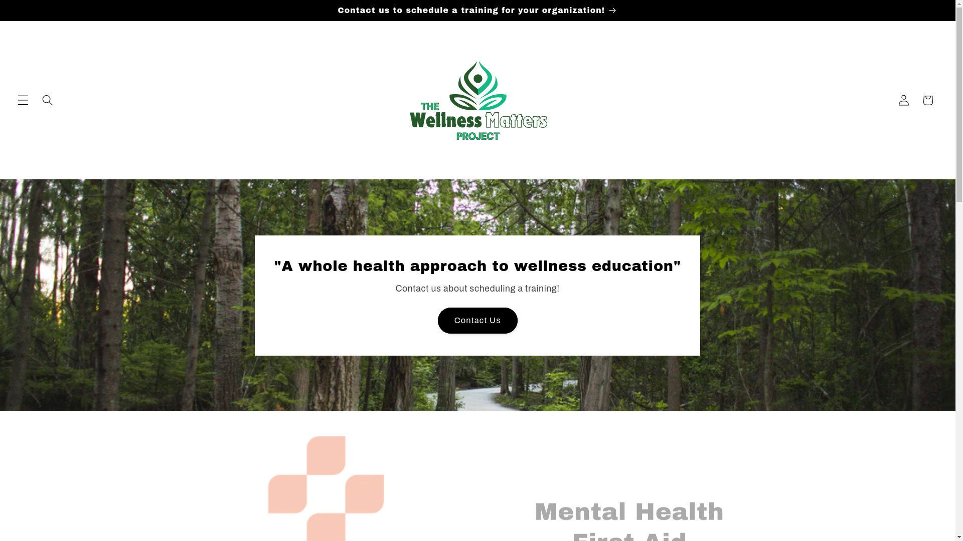 website screenshot of https://thewellnessmattersproject.com/
