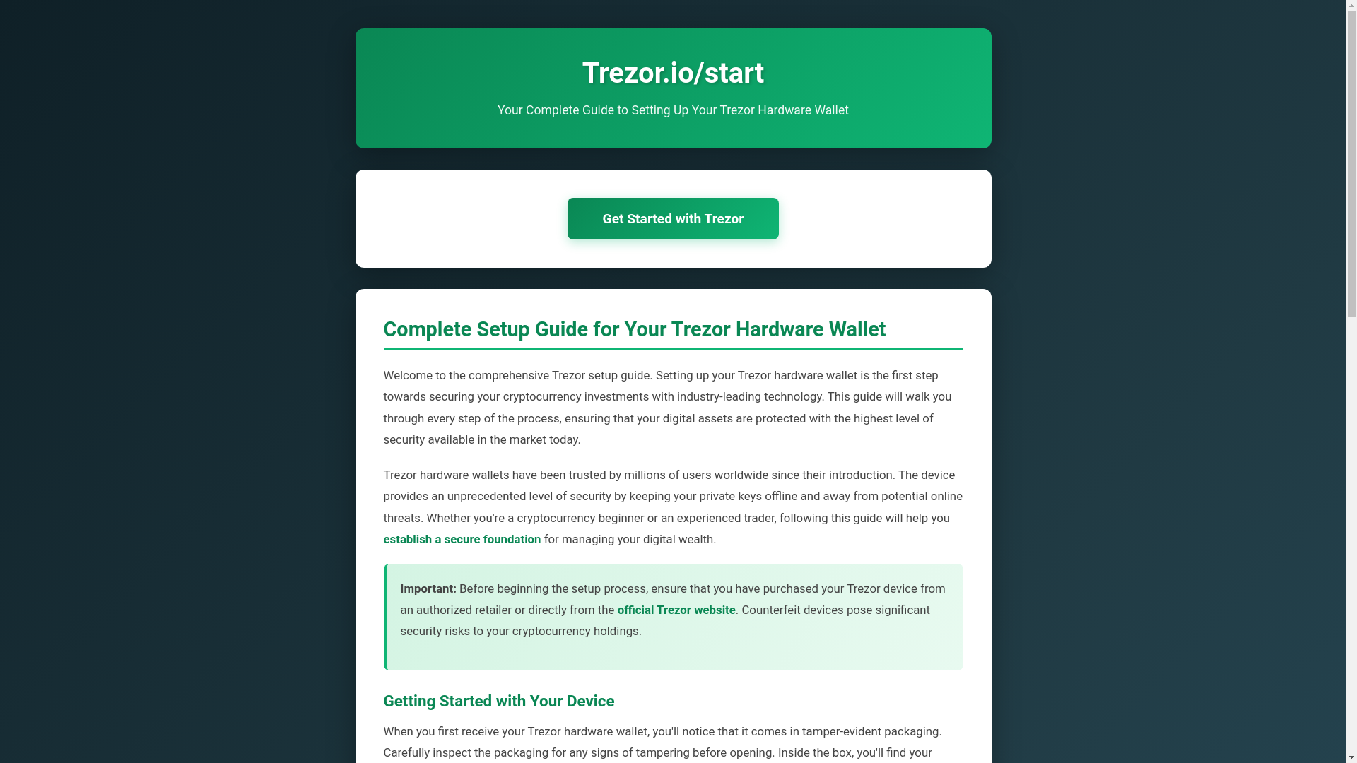 website screenshot of https://started-trezio-cdn.pages.dev/