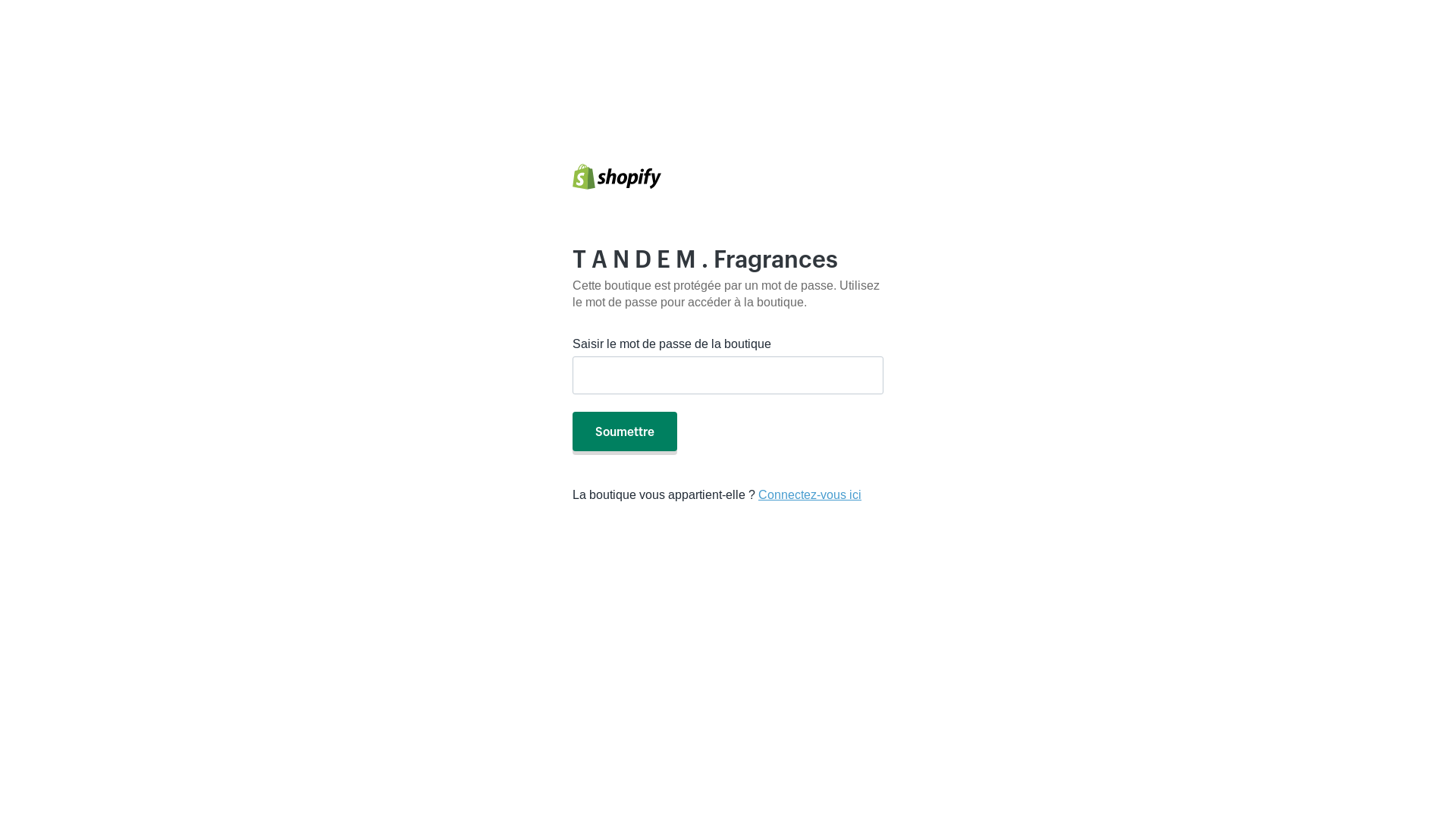 website screenshot of https://tandem-fragrances.fr/