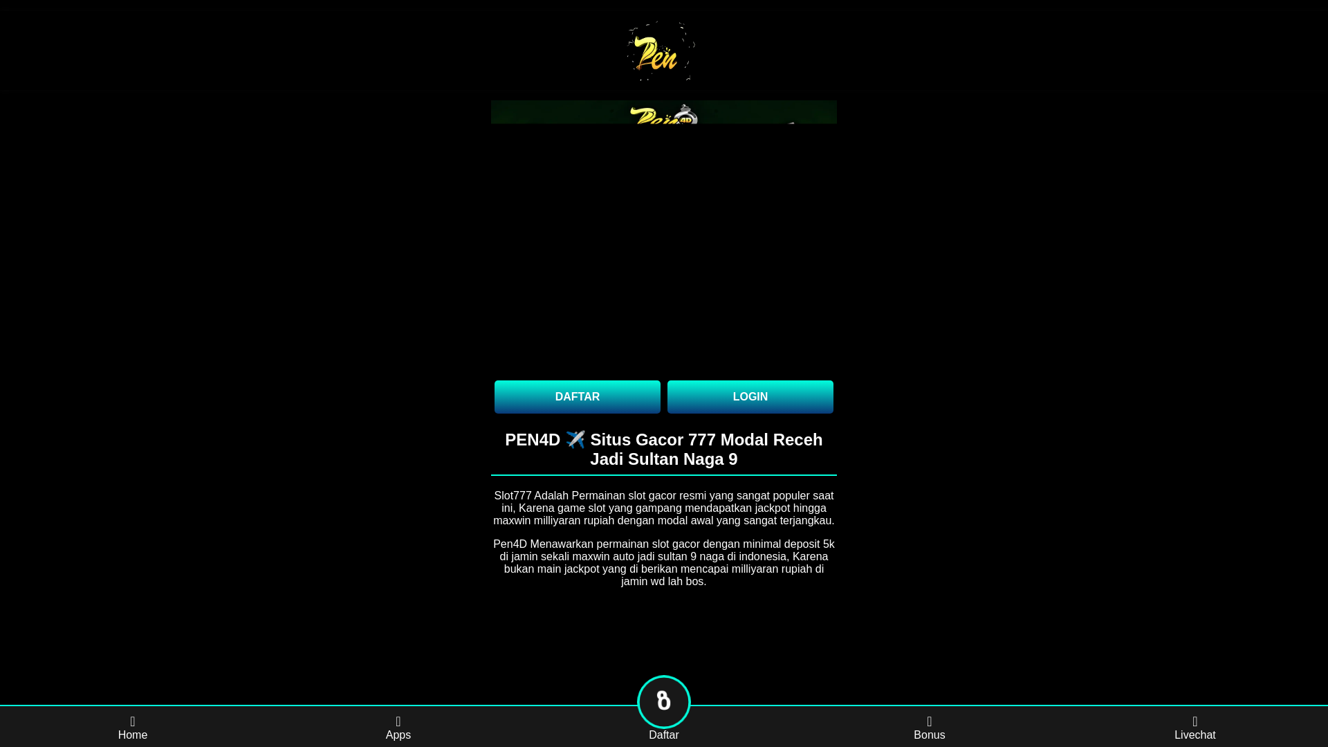 website screenshot of https://terpercaya777dipen4d.pages.dev/