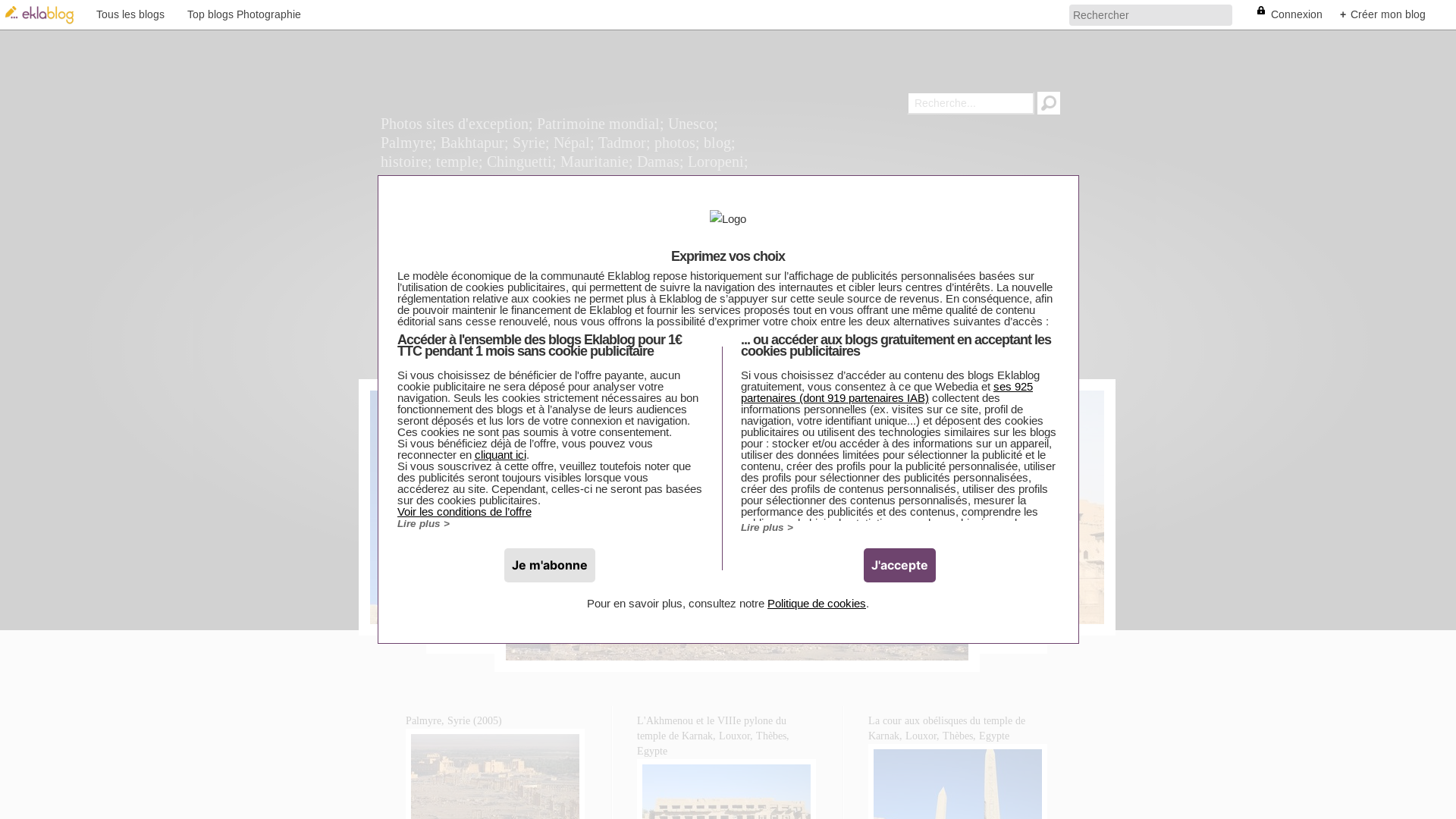 website screenshot of https://eveetsphotosblogunesco.com/