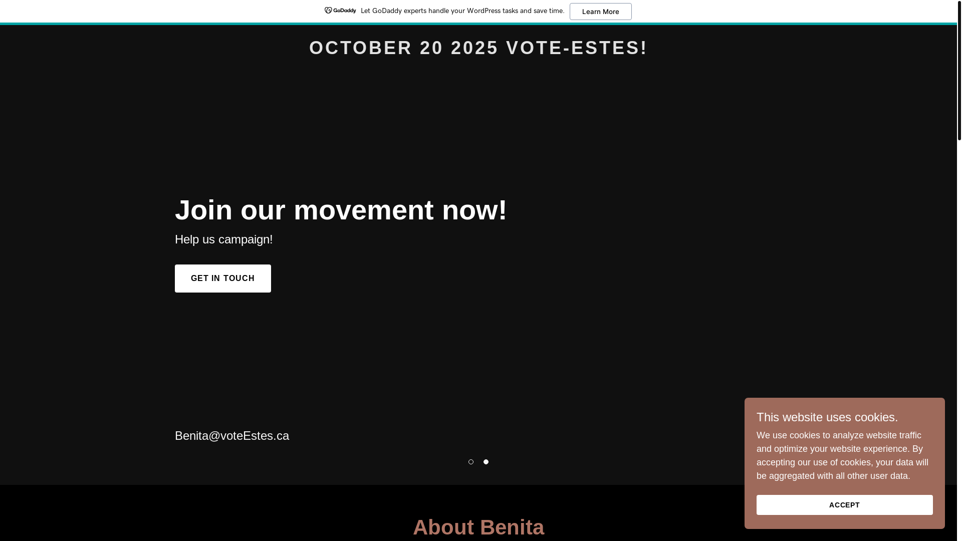 website screenshot of https://voteestes.ca/