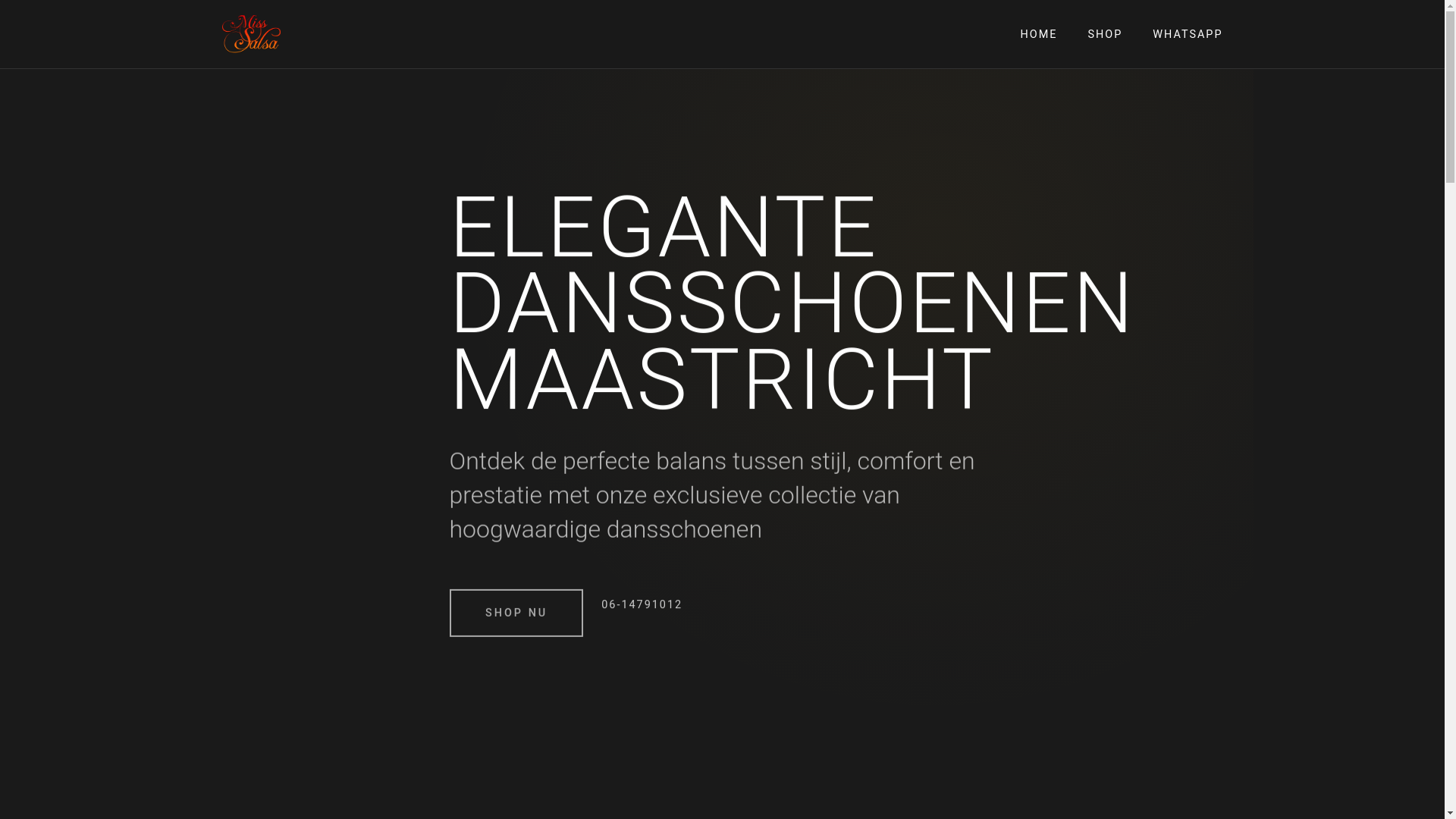 website screenshot of https://dansschoenen-maastricht.nl/