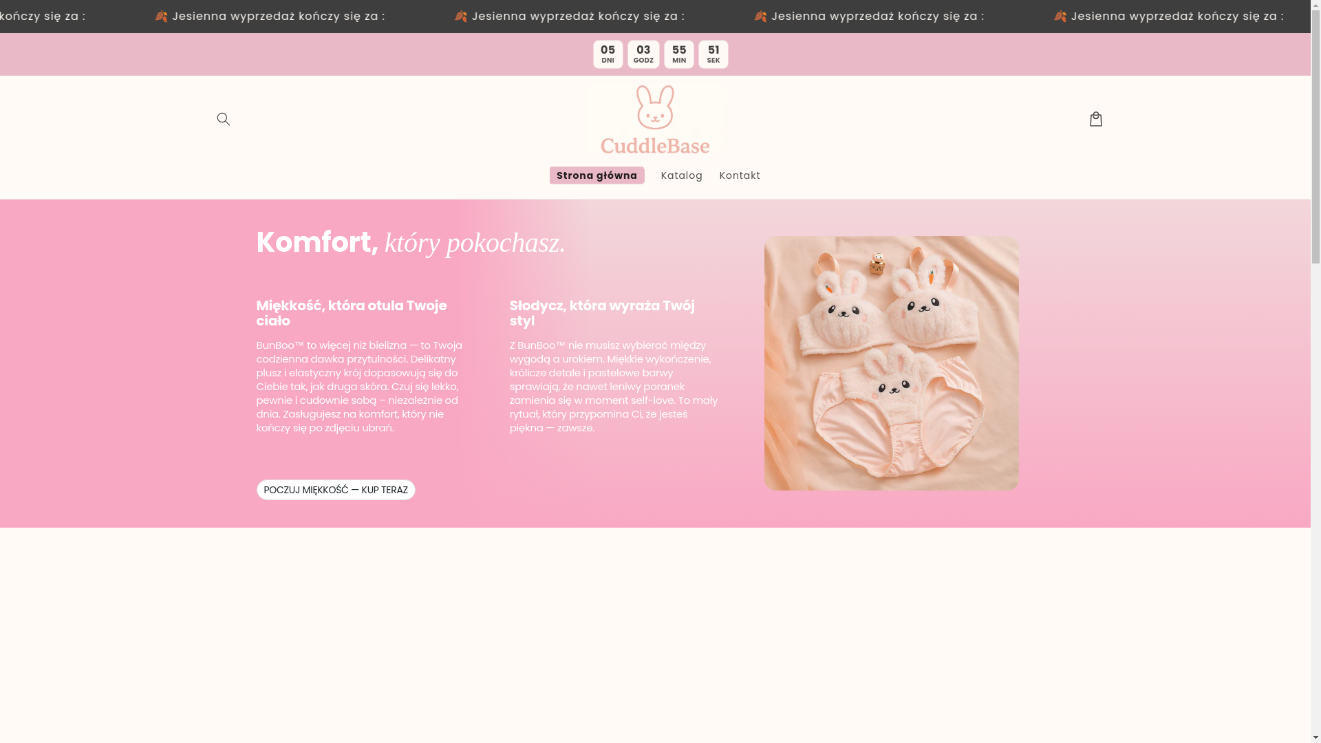 website screenshot of https://cuddlebase.pl/