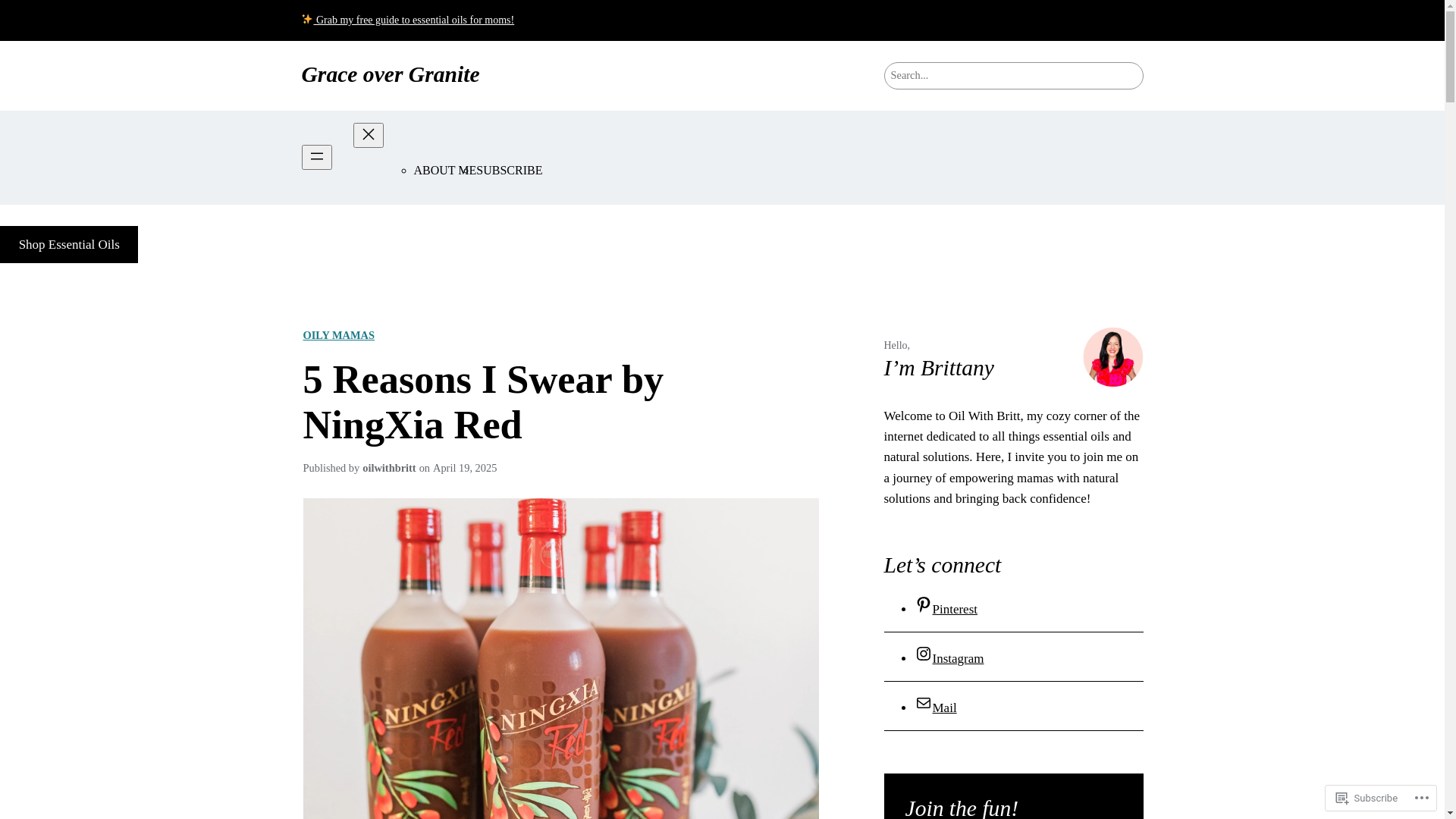 website screenshot of https://graceovergranite.com/