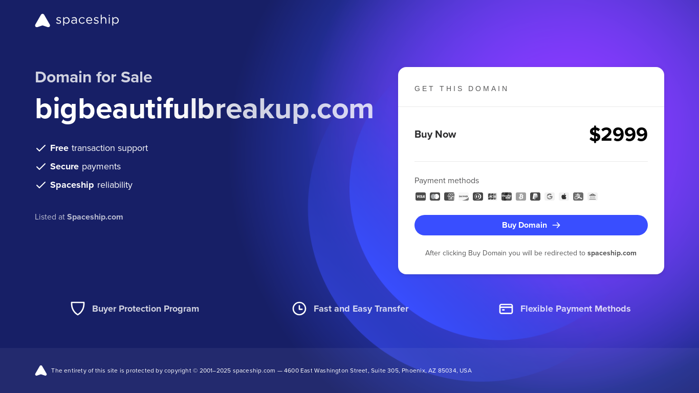 website screenshot of https://bigbeautifulbreakup.com/