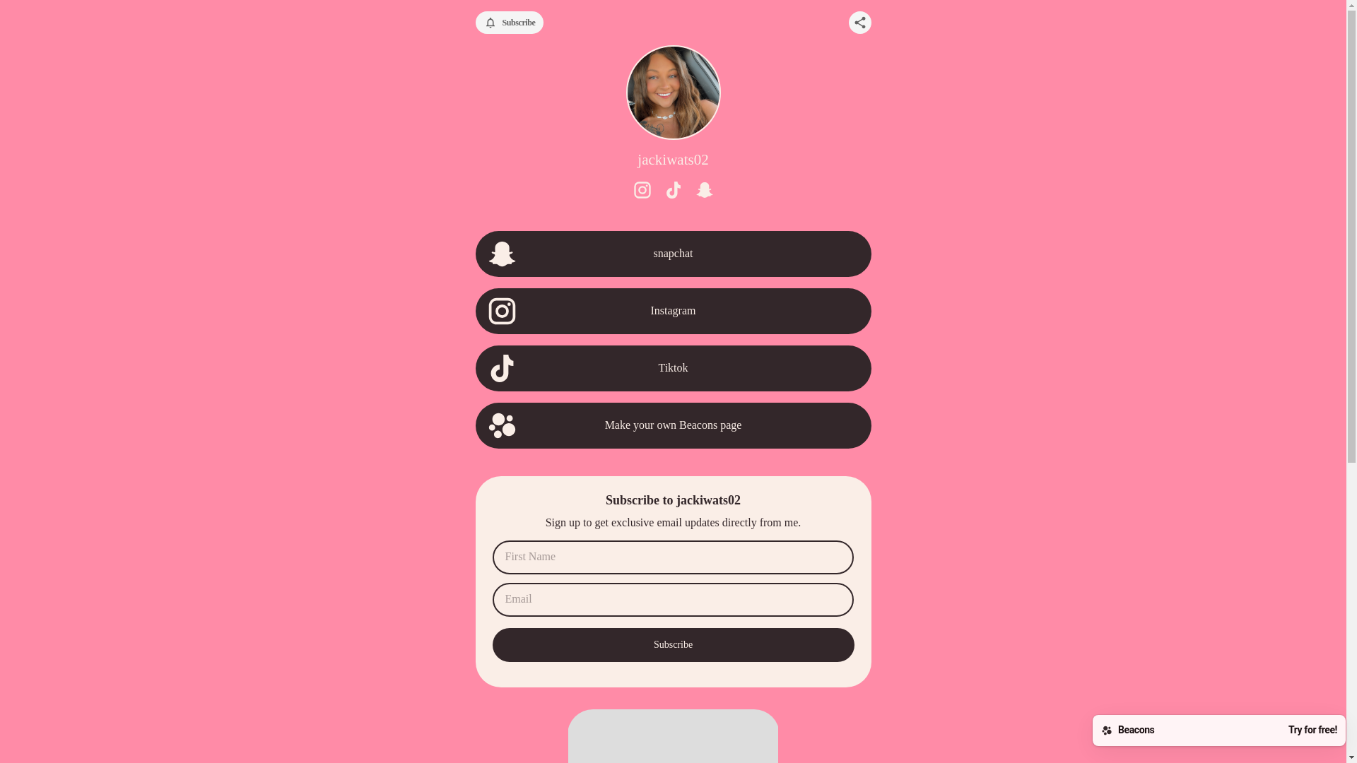 website screenshot of https://jackiwats02.com/