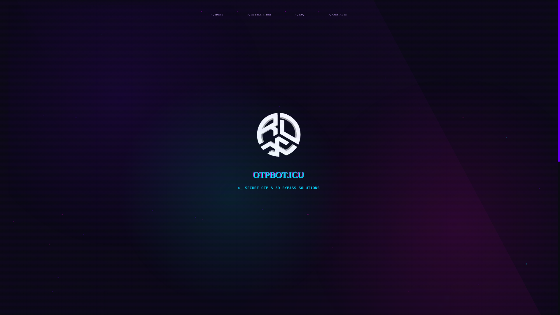 website screenshot of https://otpbot.icu/