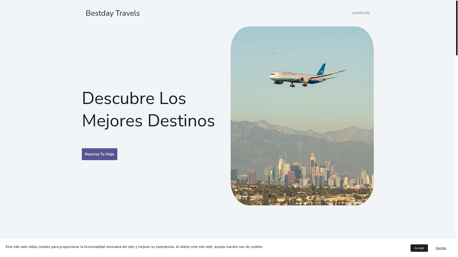 website screenshot of https://bestdaytravelsmx.com/