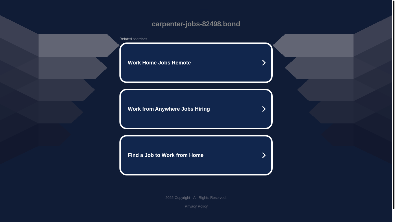 website screenshot of https://carpenter-jobs-82498.bond/