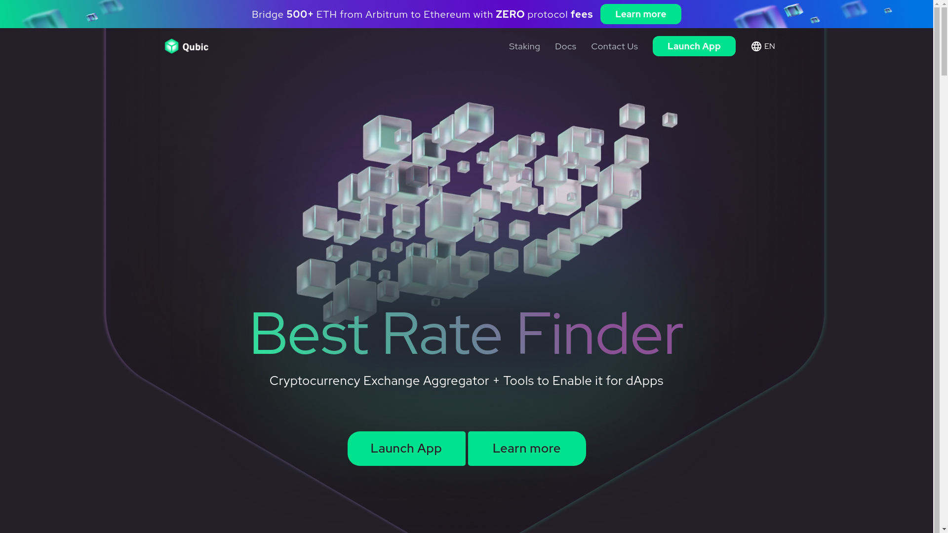 website screenshot of https://qubicai.xyz/