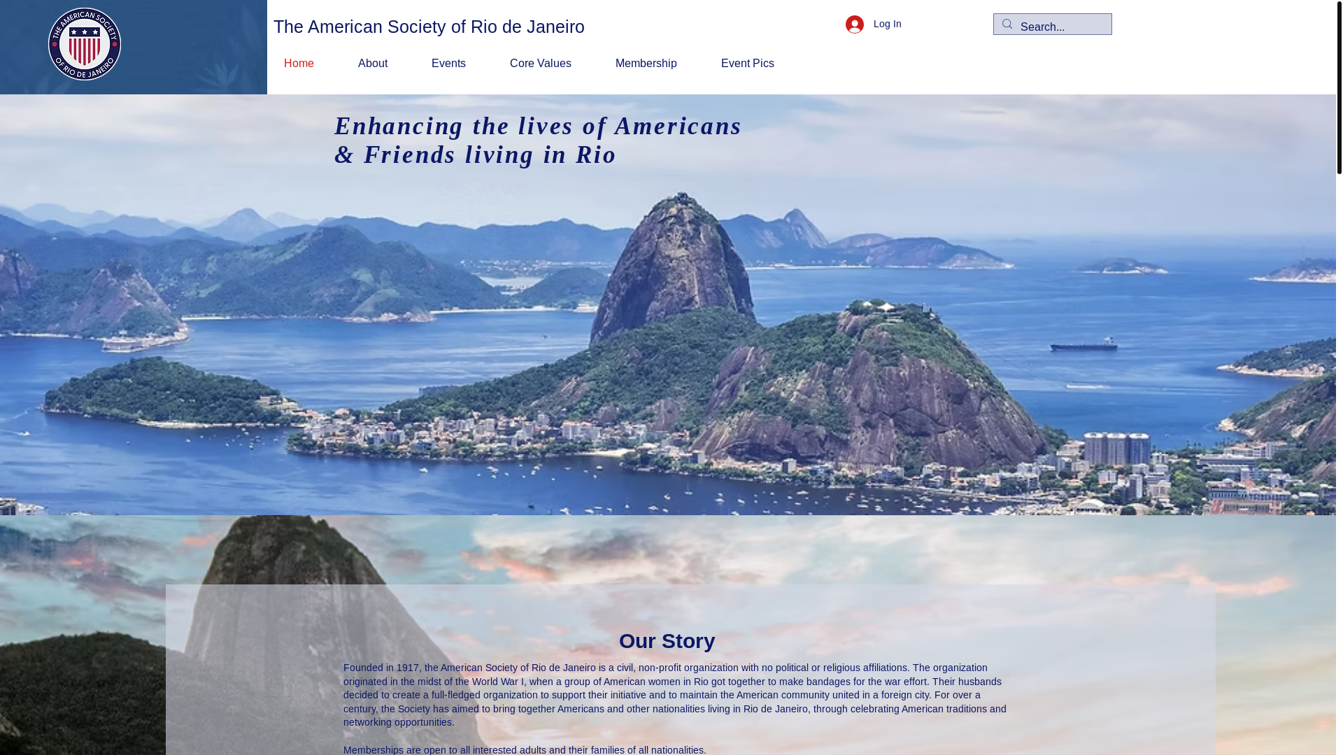 website screenshot of https://americansociety.rio.br/