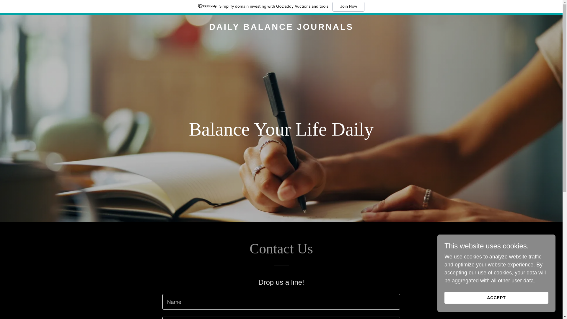 website screenshot of https://dailybalancejournals.com/