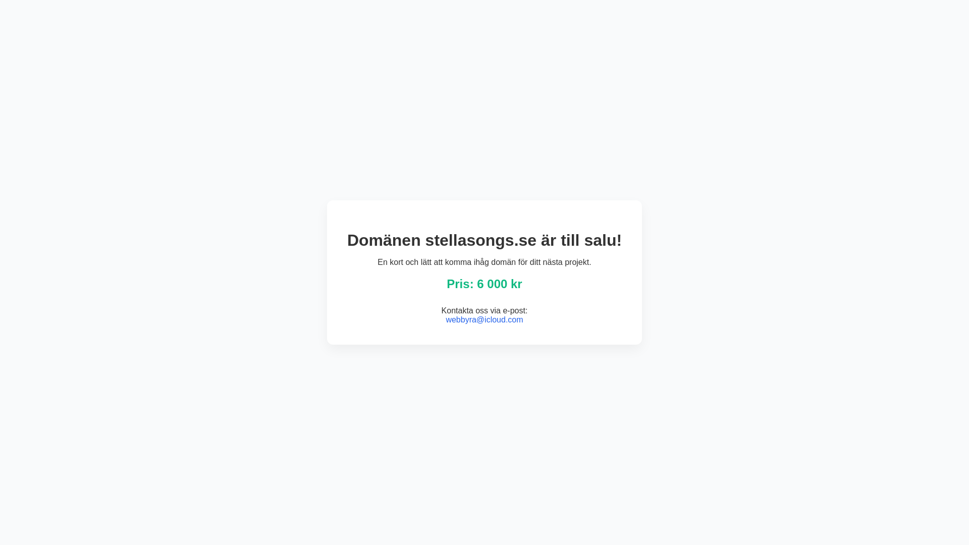 website screenshot of https://stellasongs.se/
