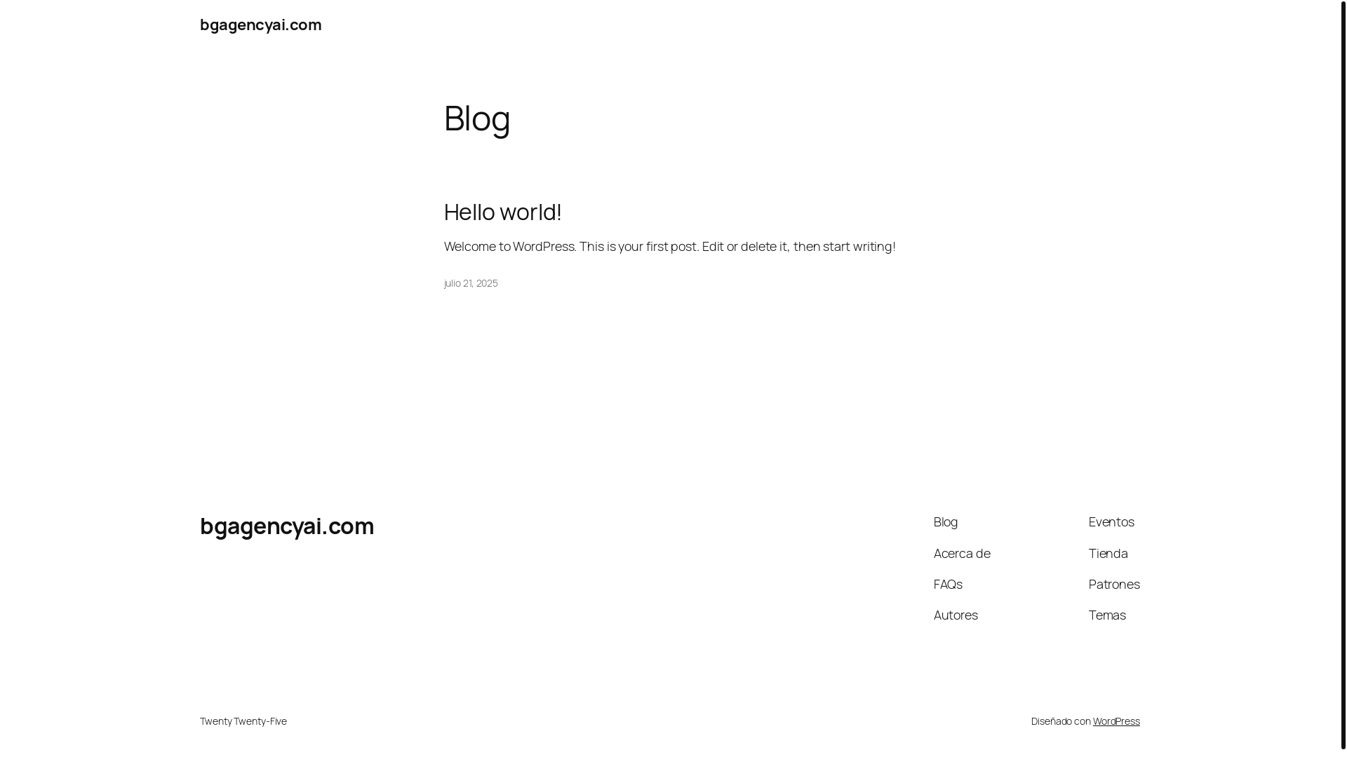 website screenshot of https://bgagencyai.com/