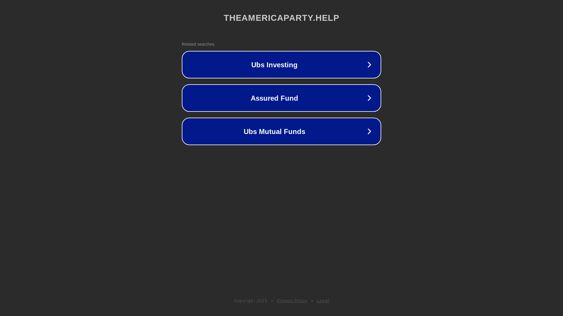 website screenshot of https://theamericaparty.help/
