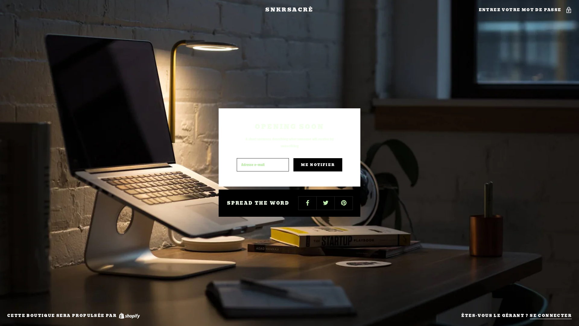 website screenshot of https://snkrsacre.com/