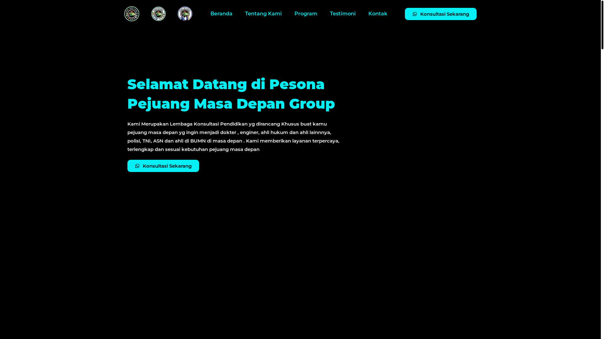 website screenshot of https://pesonapejuangmasadepan.com/