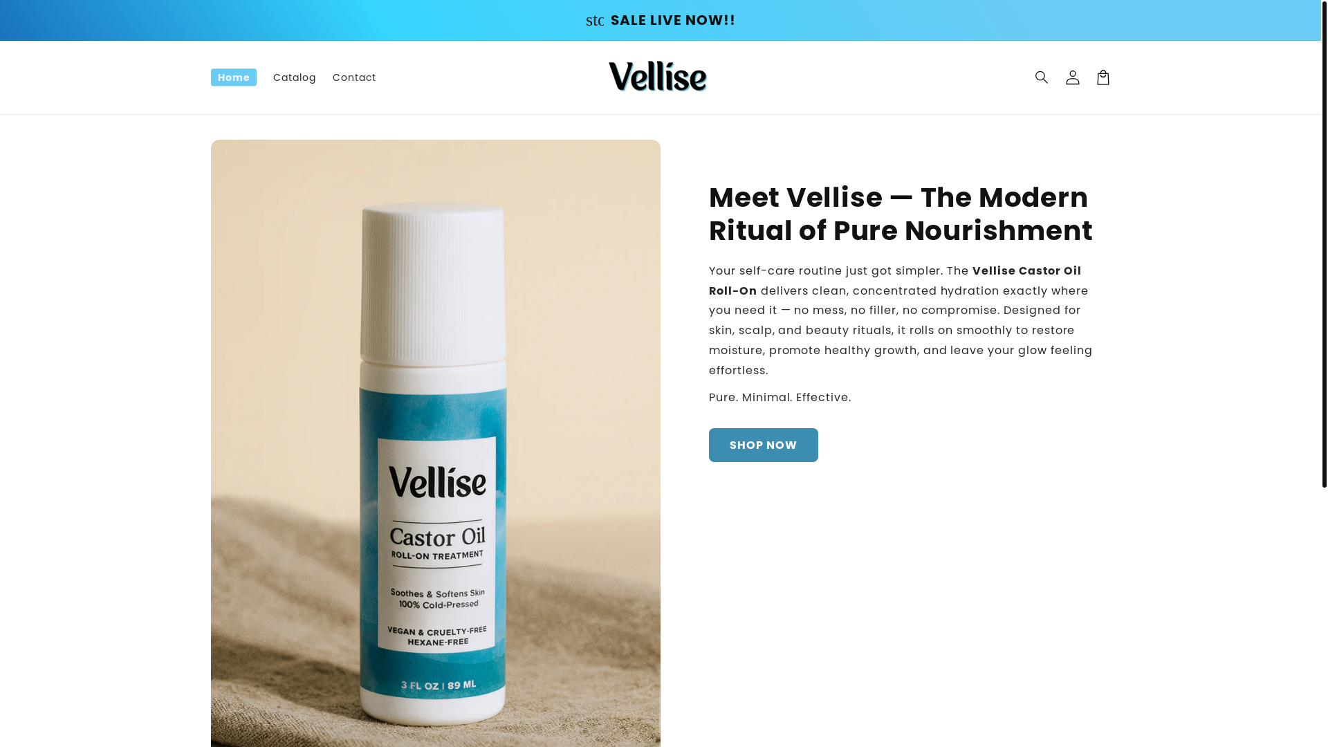 website screenshot of https://tryvellise.com/