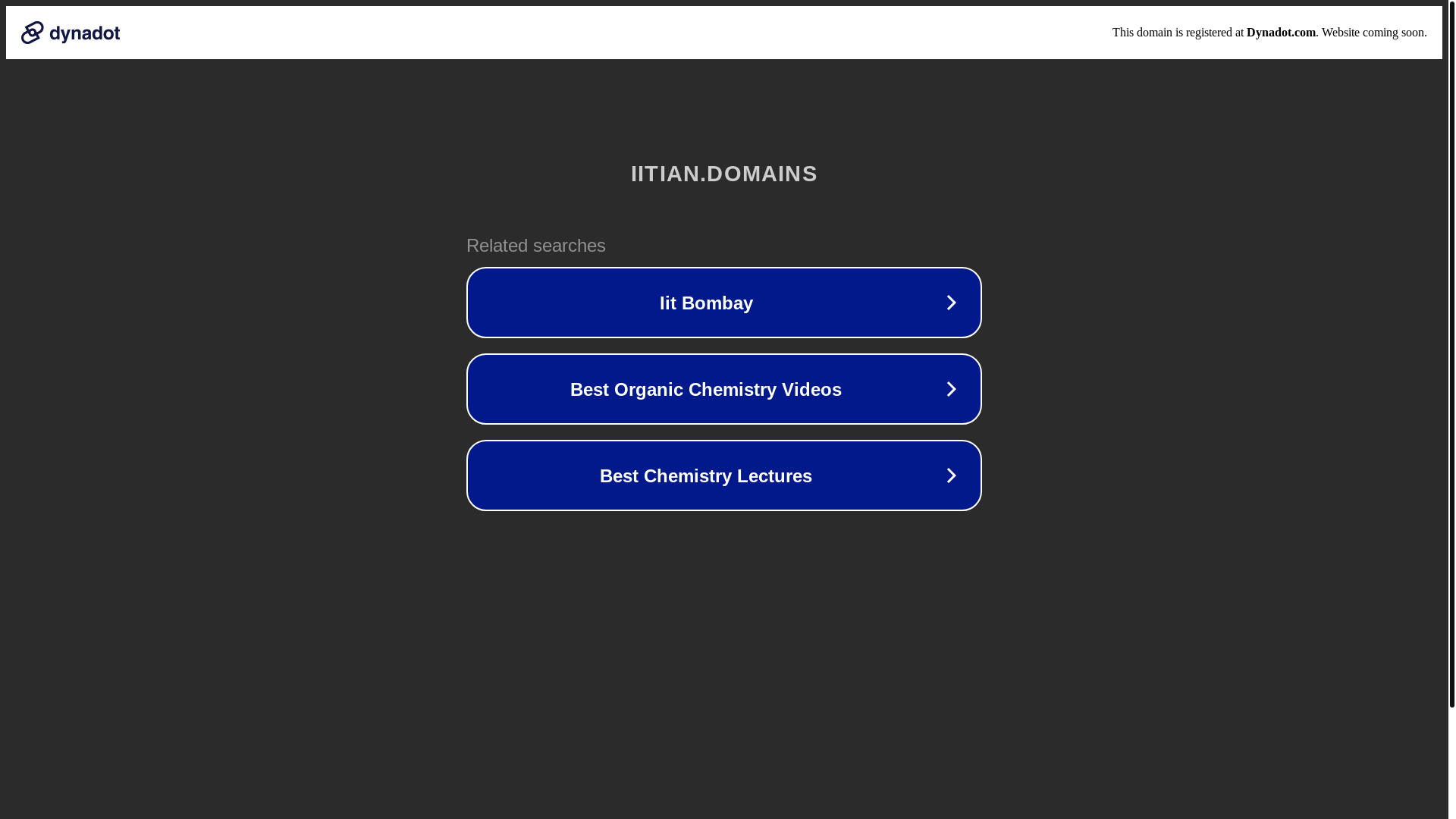 website screenshot of https://iitian.domains/