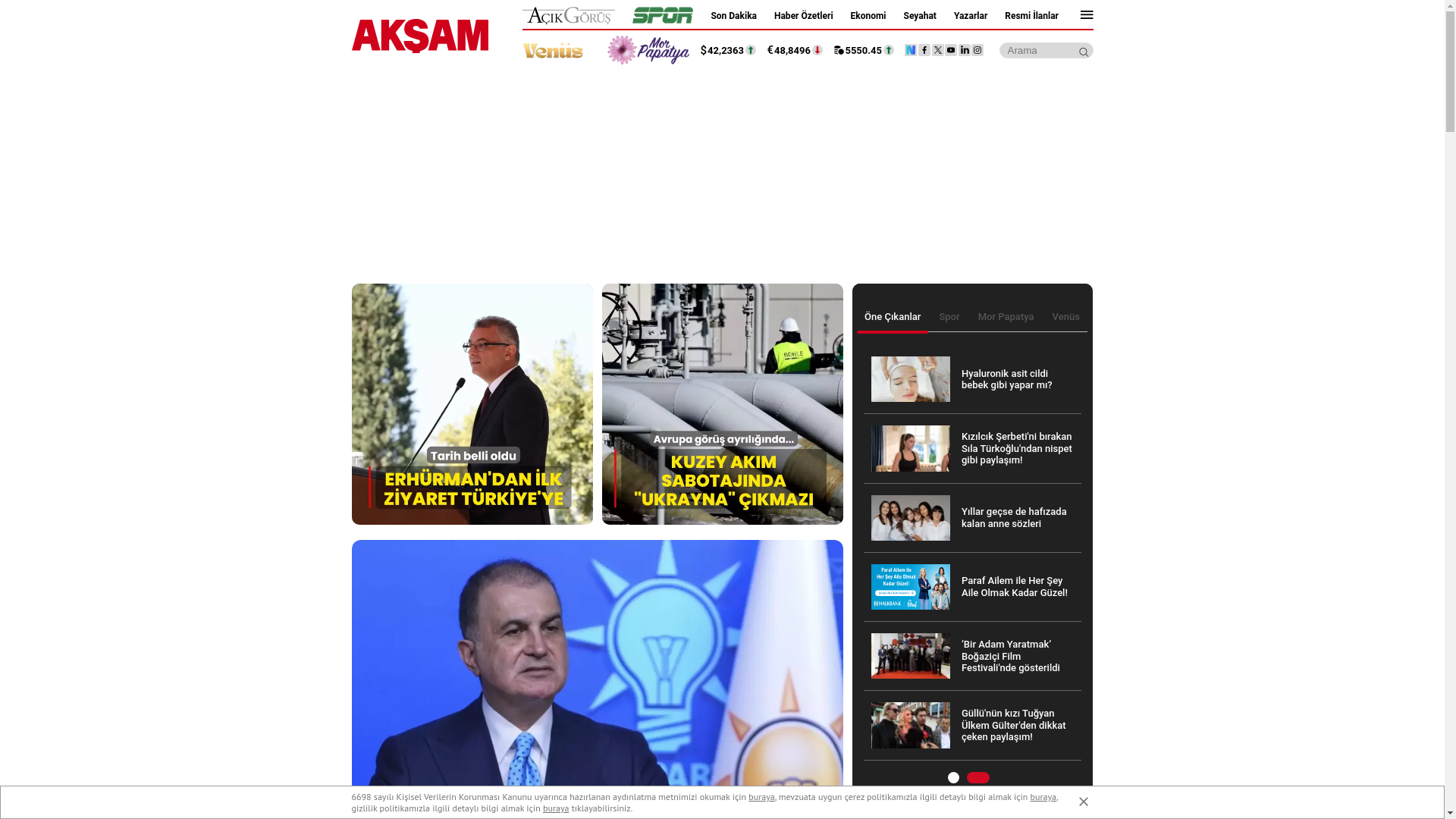 website screenshot of https://habersende.sbs/