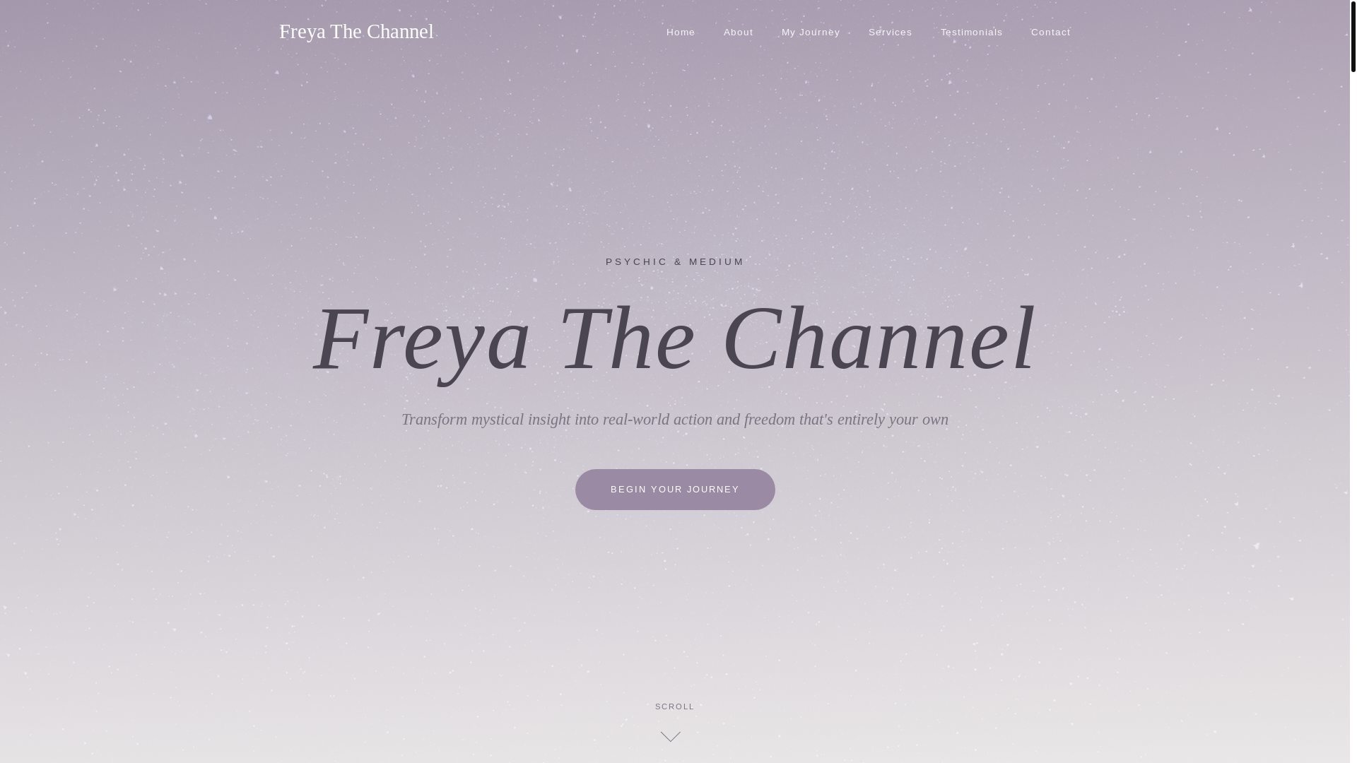 website screenshot of https://freyathechannel.com/
