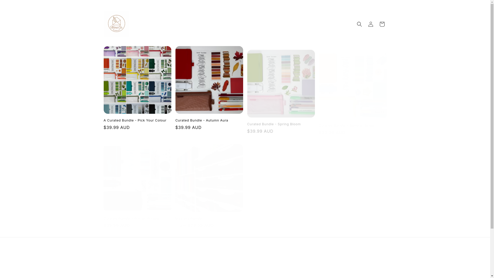 website screenshot of https://nonacobundles.com/