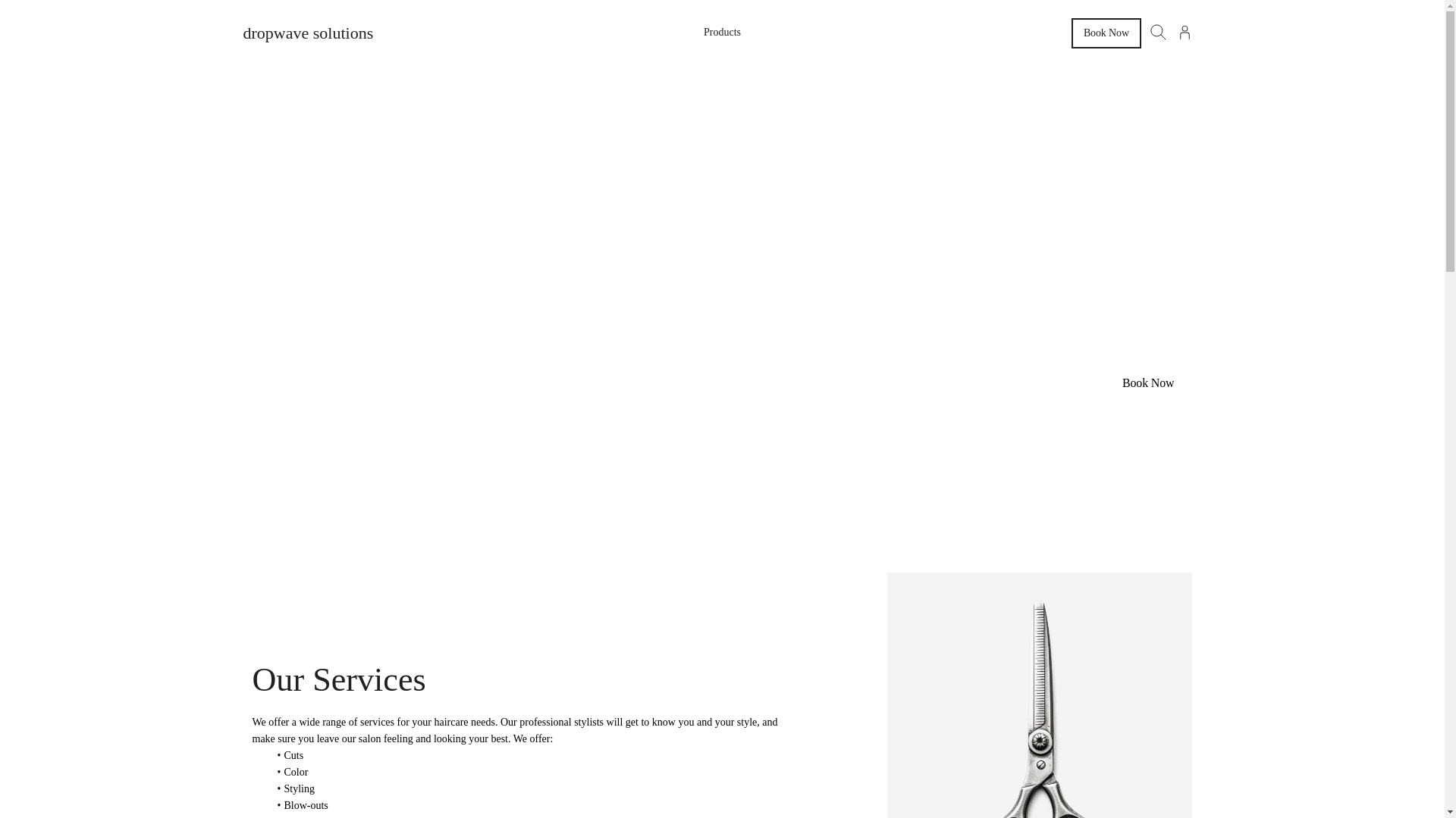 website screenshot of https://dropwavehairsolutions.com/