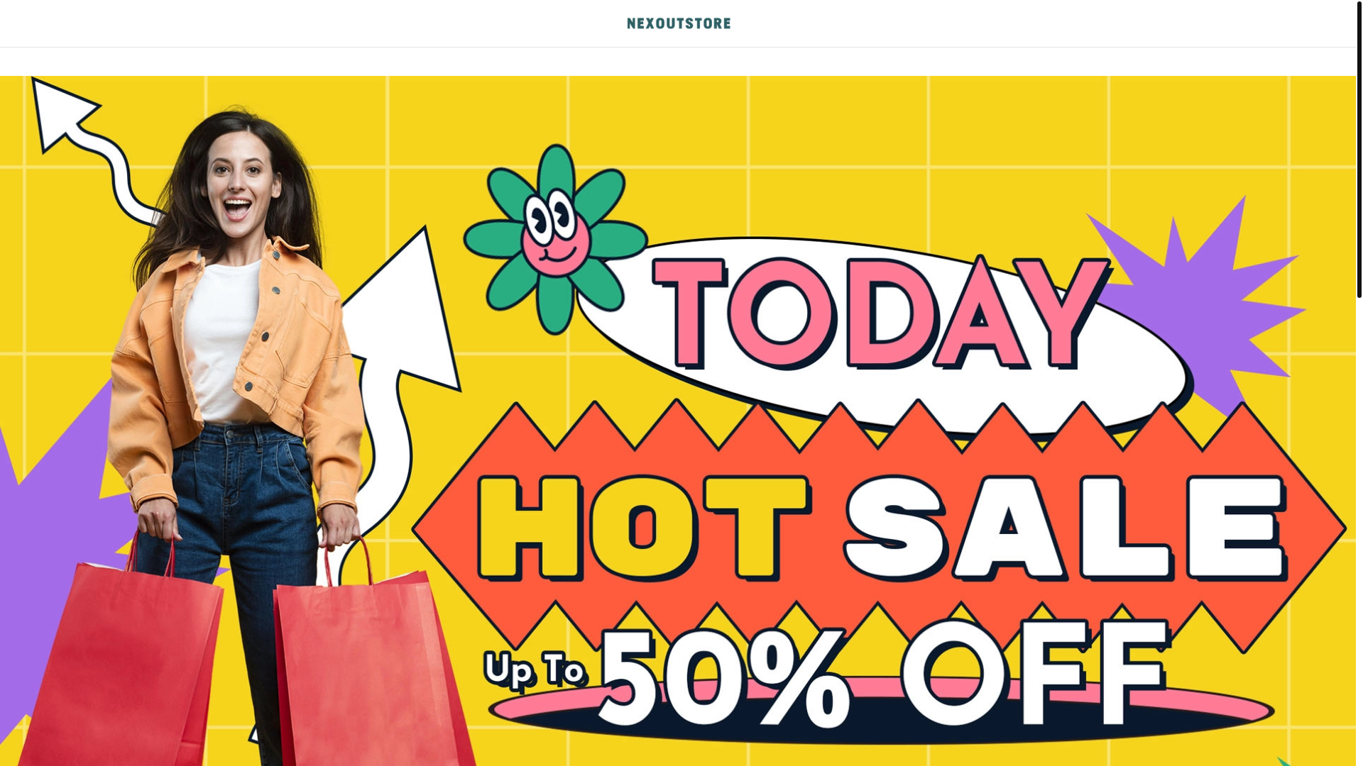 website screenshot of https://nexoutstore.com/