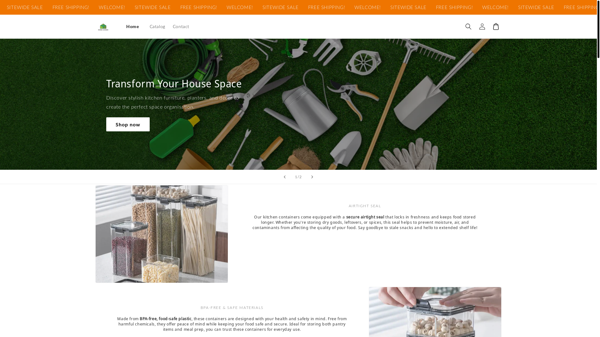 website screenshot of https://gardenluxeliving.store/