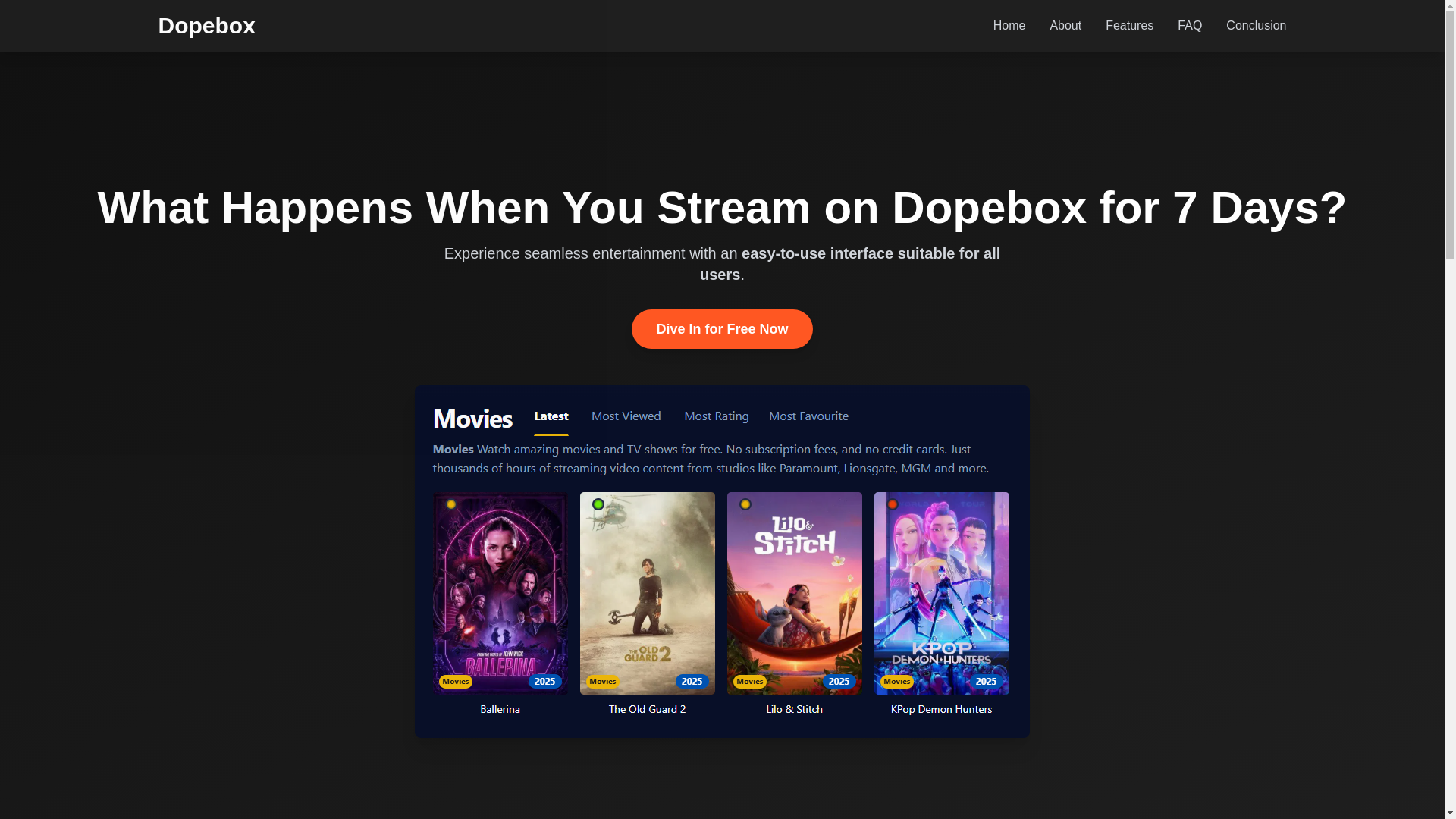 website screenshot of https://dopebox-eans.pages.dev/