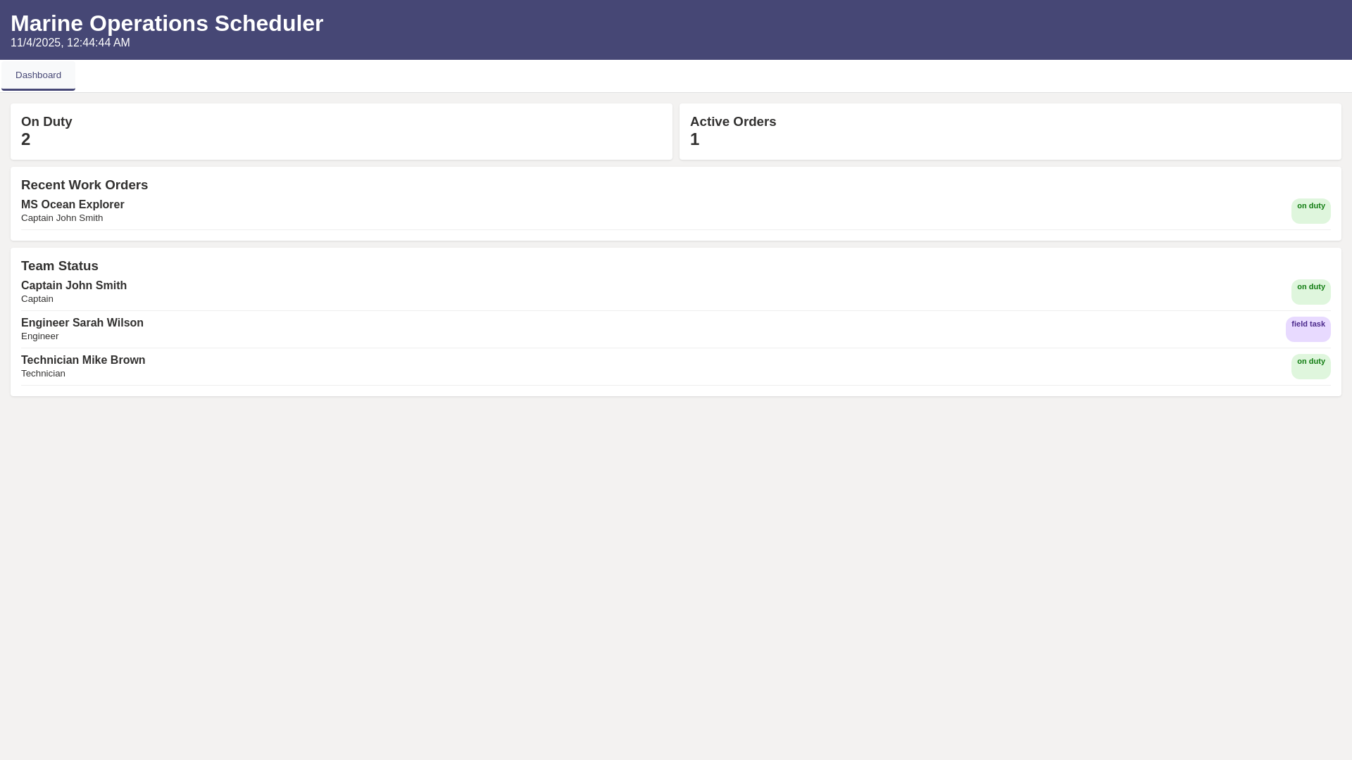 website screenshot of https://maritime-schedular.pages.dev/