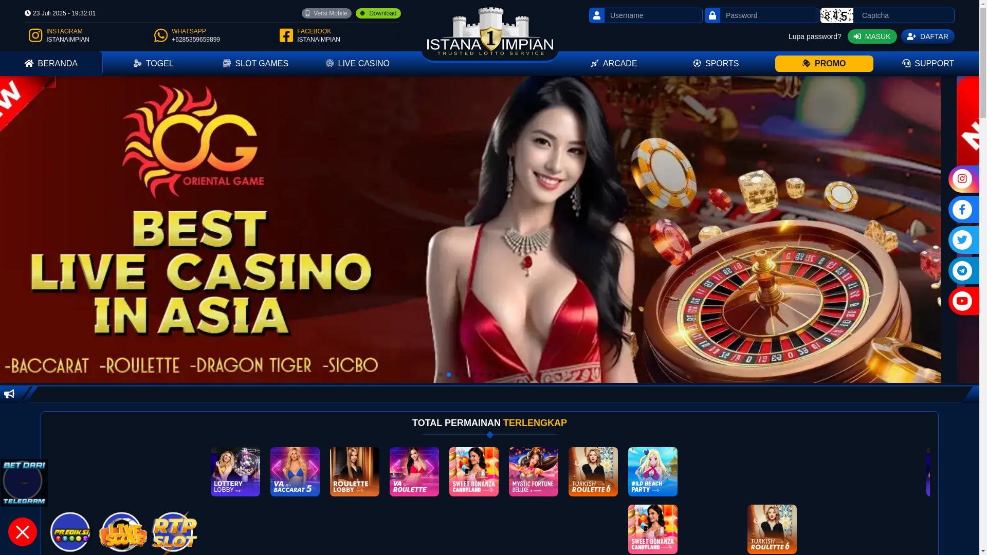 website screenshot of https://istanaimpian.run/