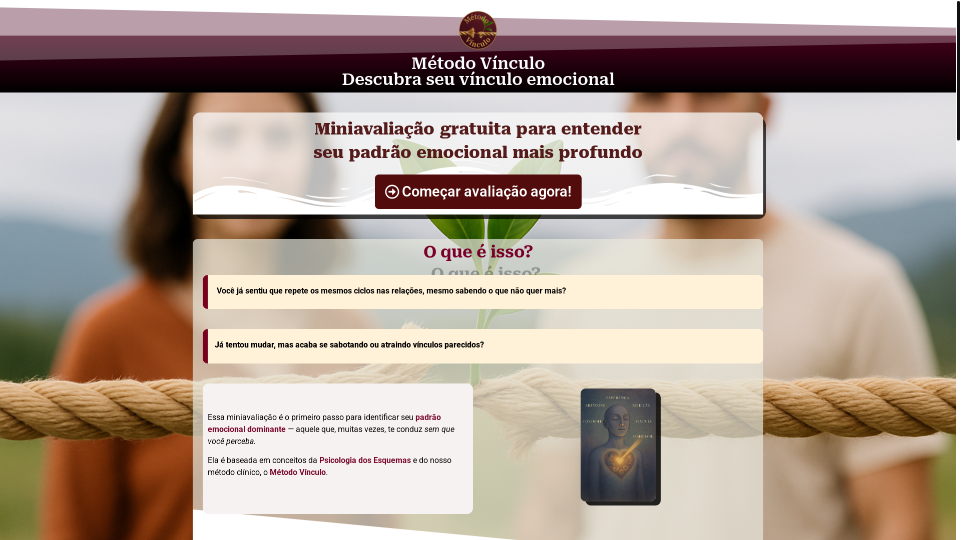 website screenshot of https://metodovinculo.com.br/