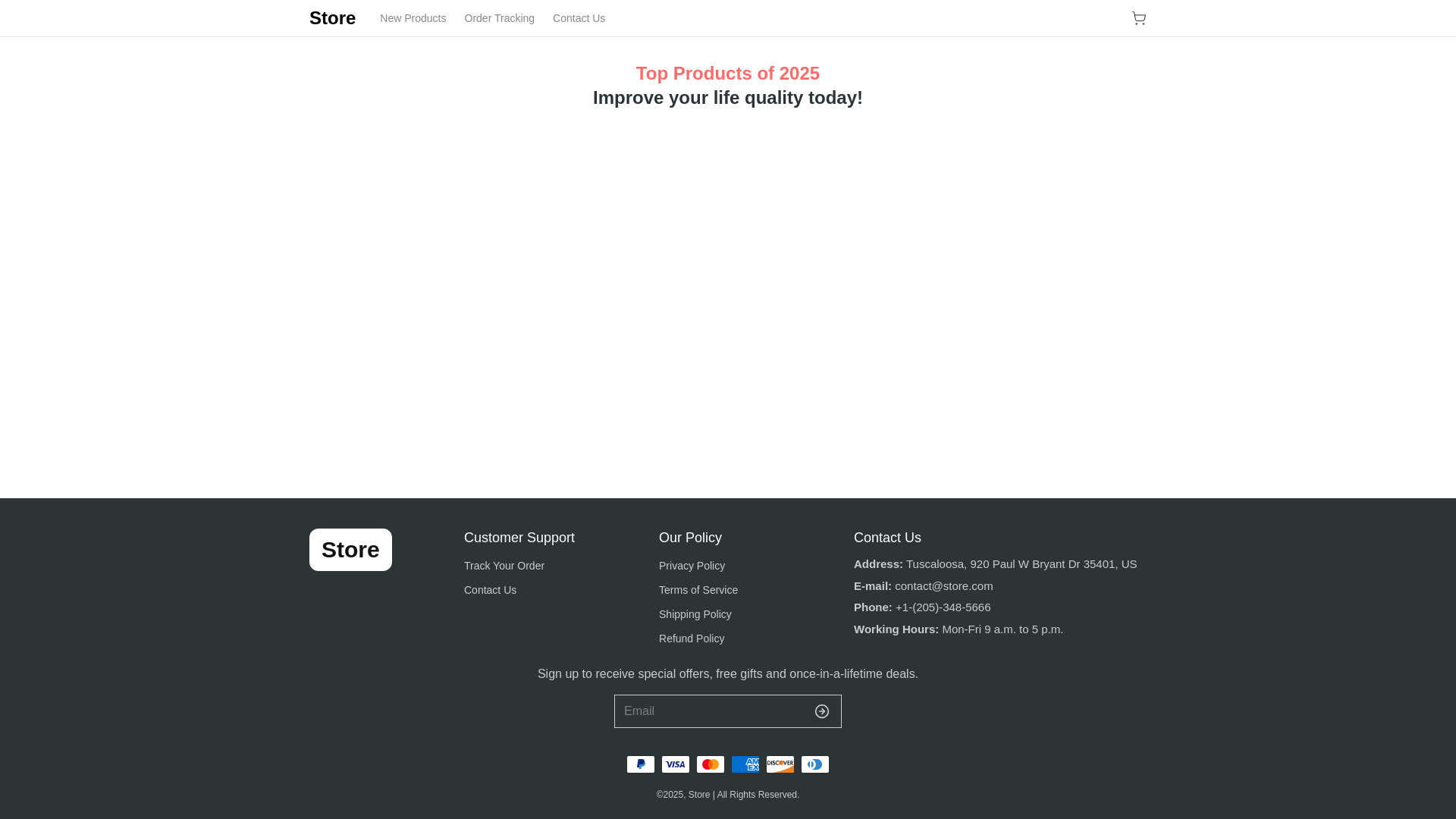 website screenshot of https://berylbaystore.com/