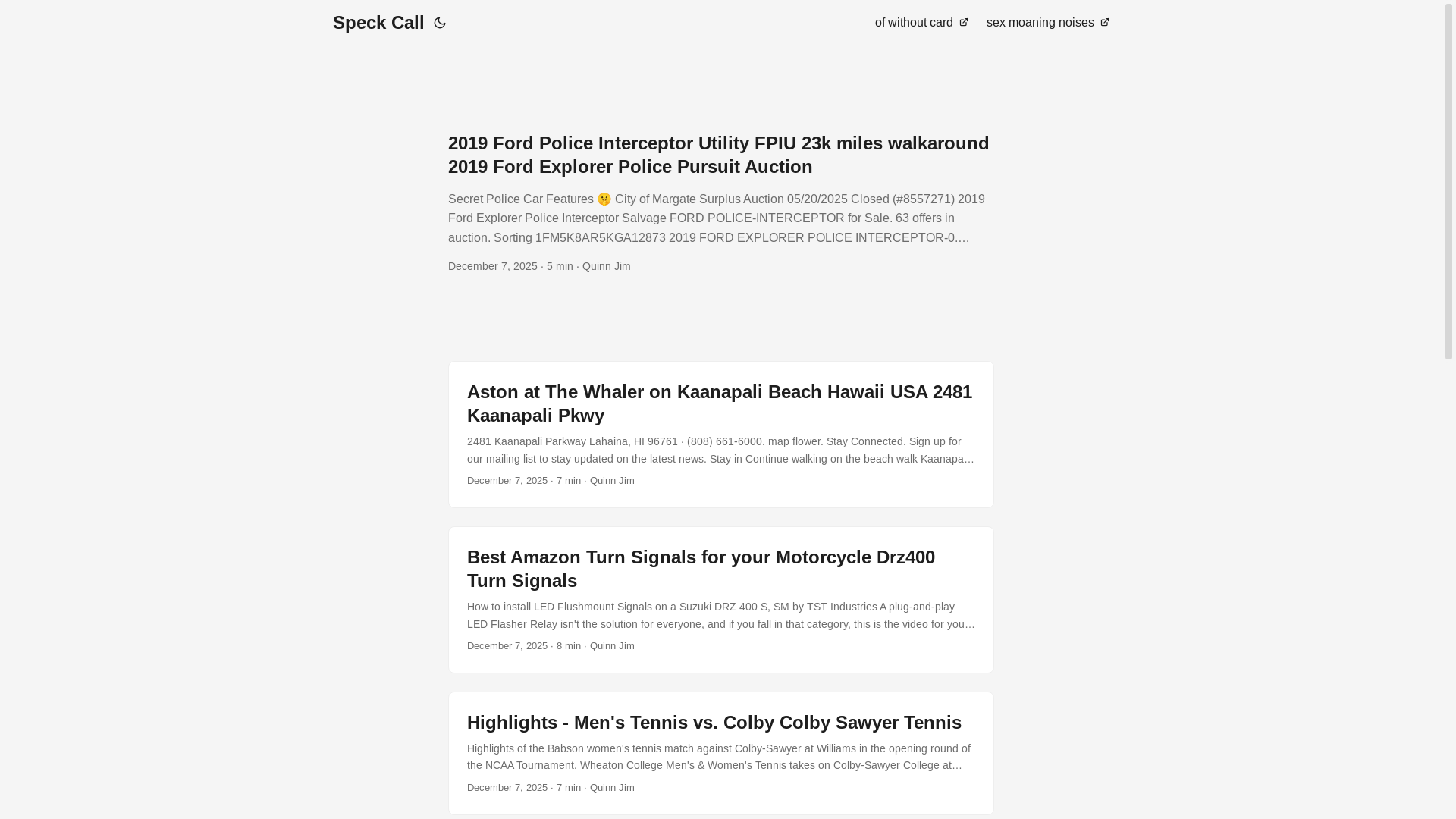 website screenshot of https://speckcall.pages.dev/