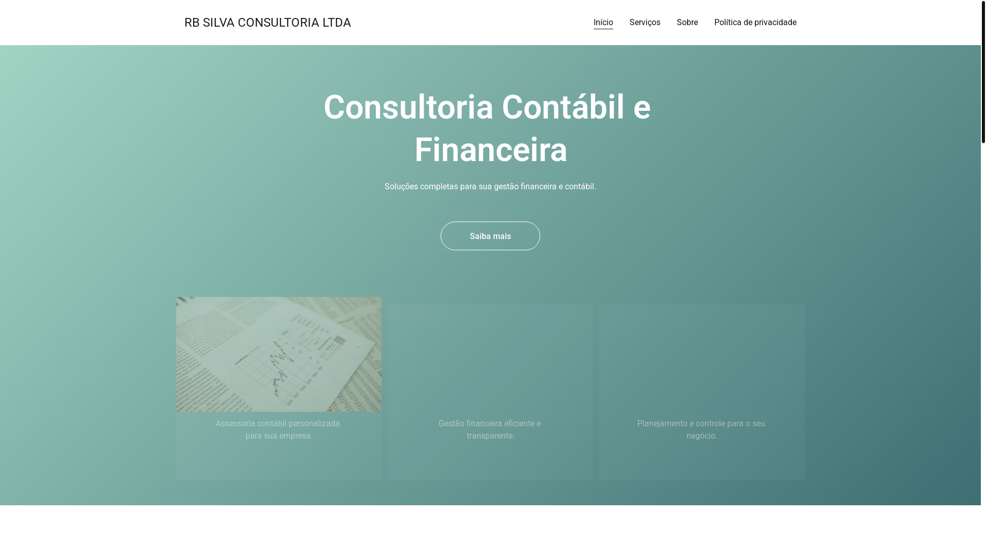 website screenshot of https://rbsilva.shop/