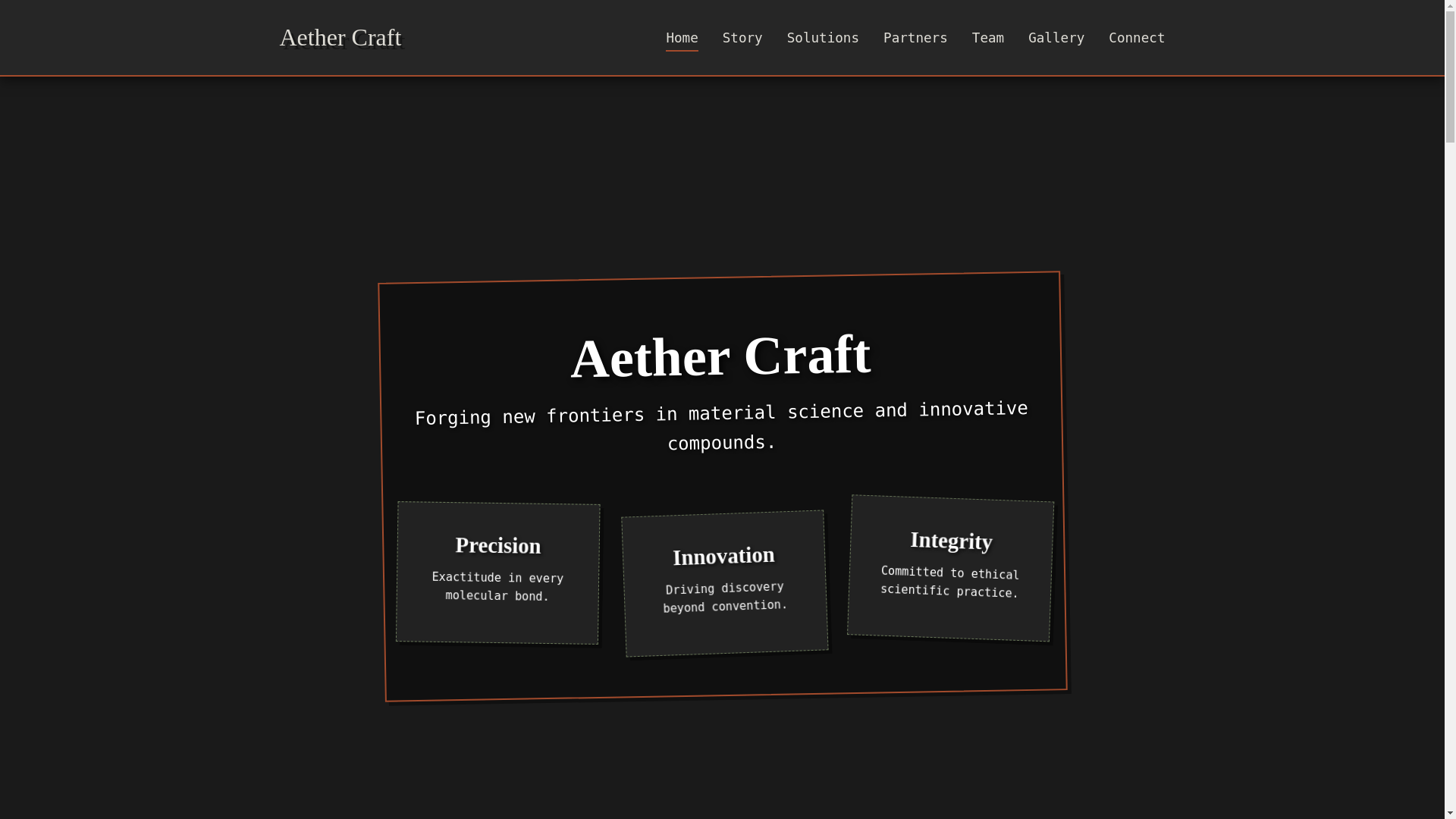 website screenshot of https://aethercraft-1hh.pages.dev/