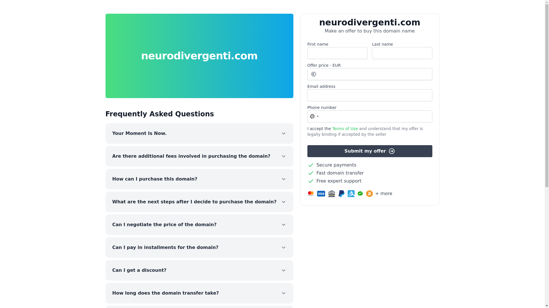website screenshot of https://neurodivergenti.com/