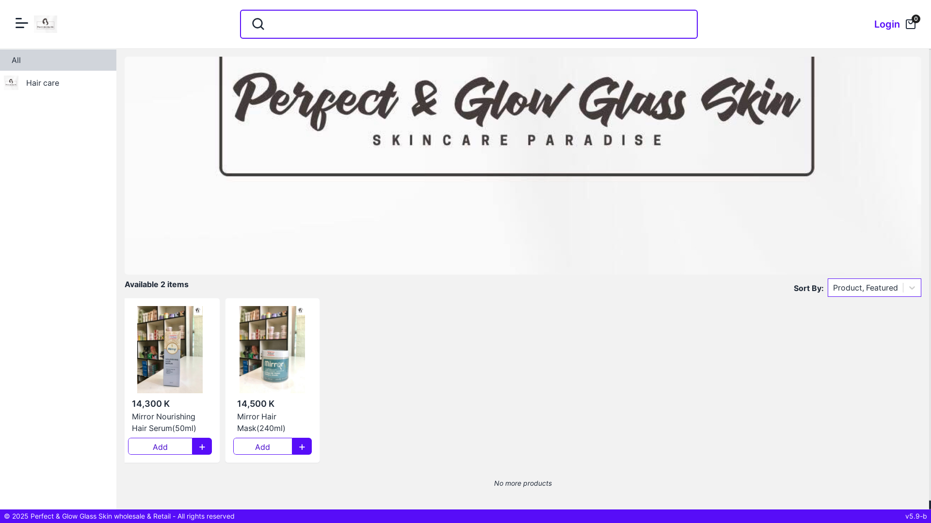 website screenshot of https://perfectglowglass.com/