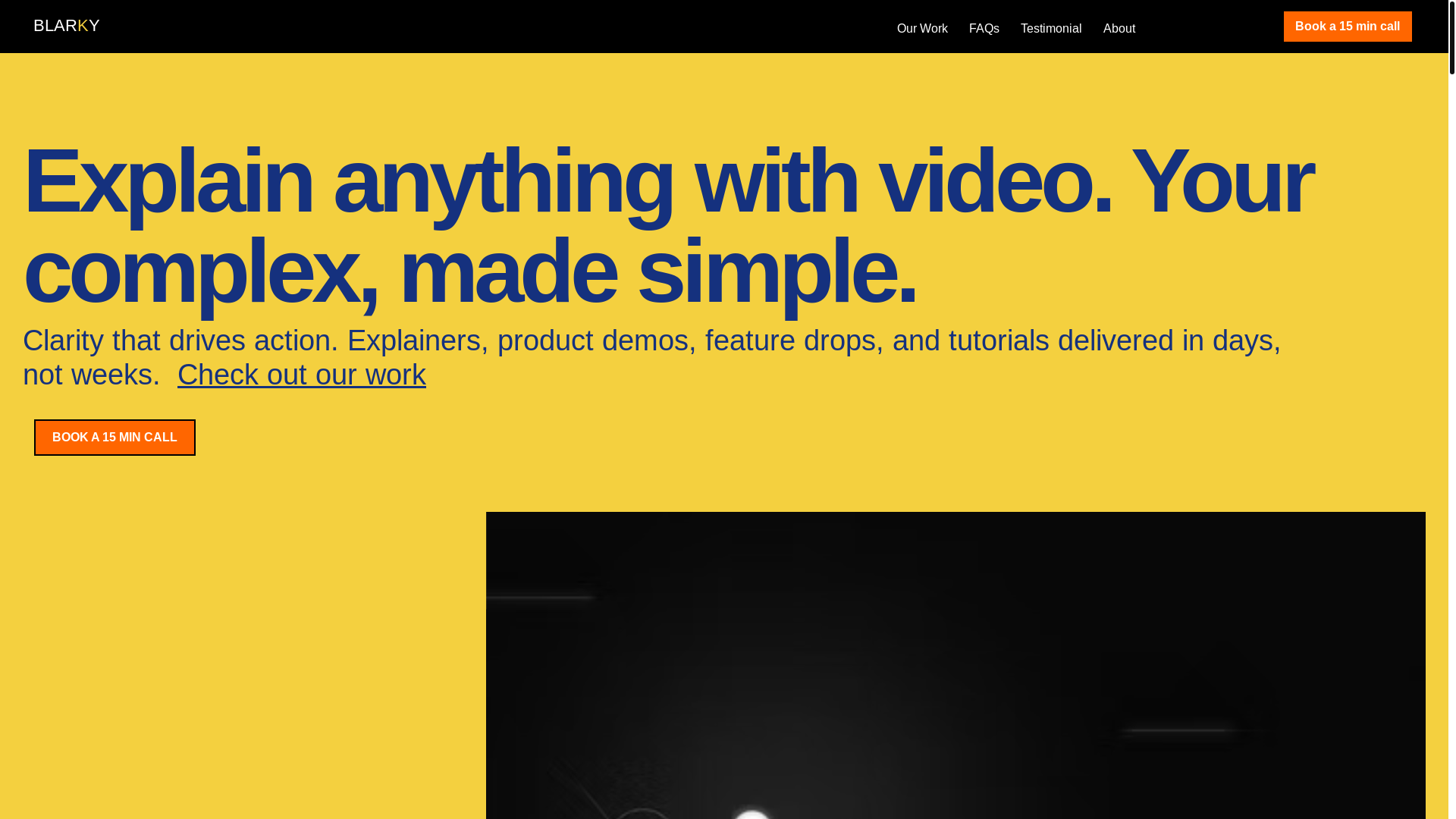 website screenshot of https://blarkyvideopro.com/