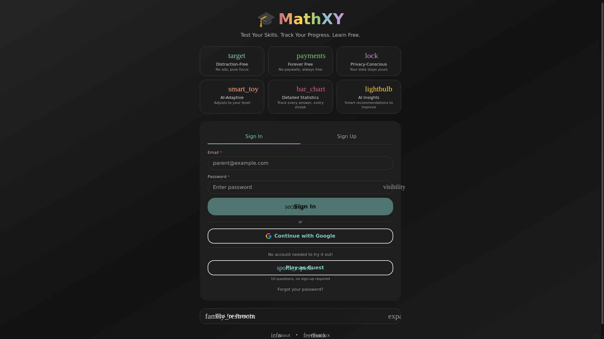 website screenshot of https://mathxy.org/