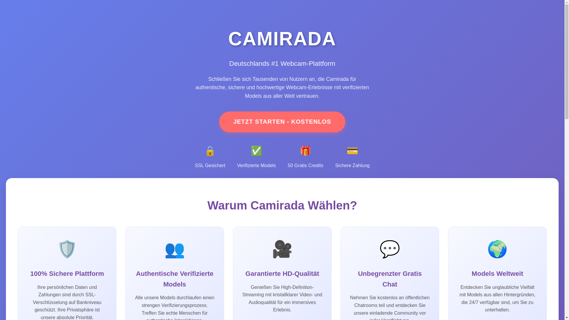 website screenshot of https://camirada.de/