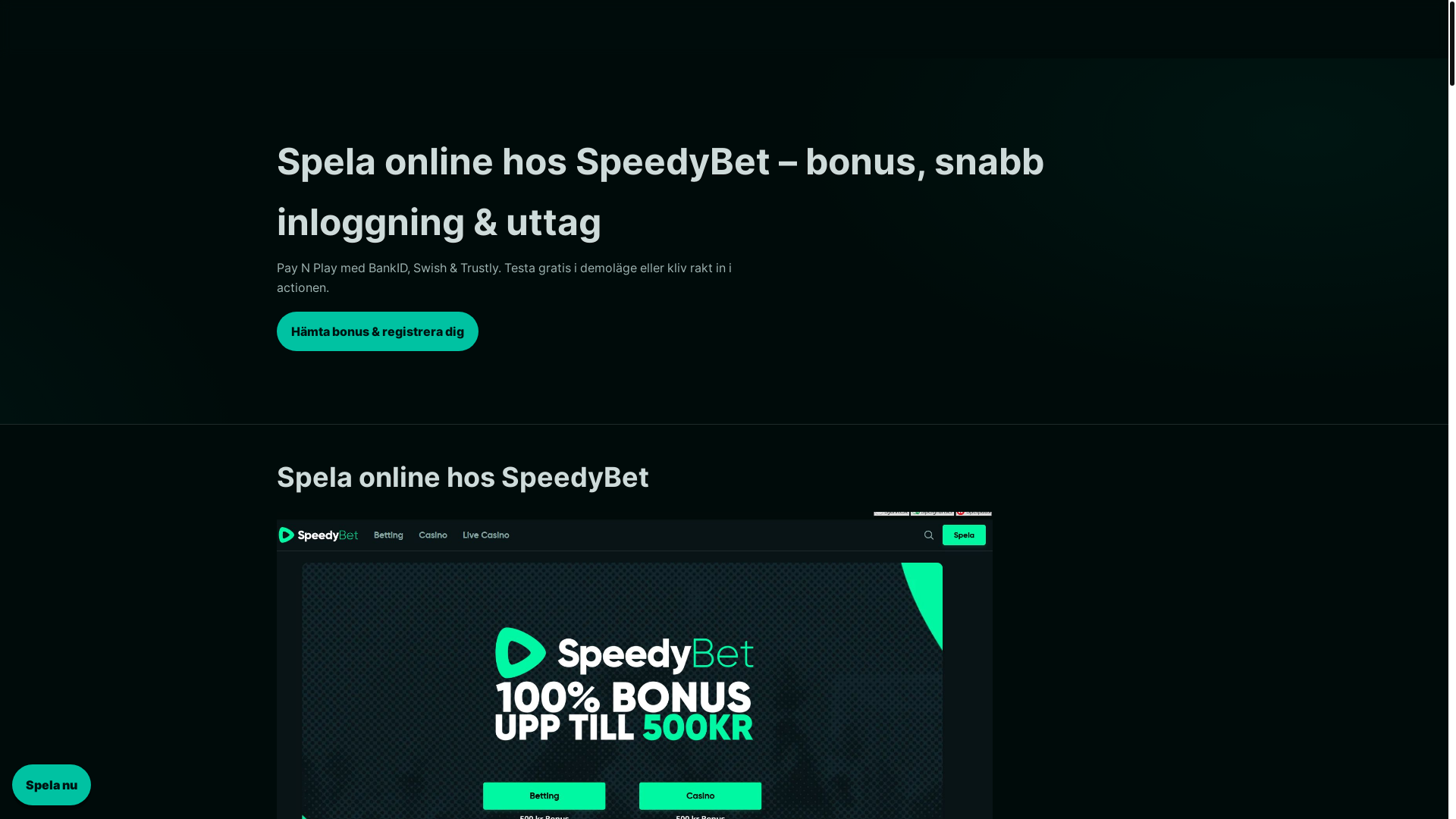 website screenshot of https://speedy-bet-online.com/