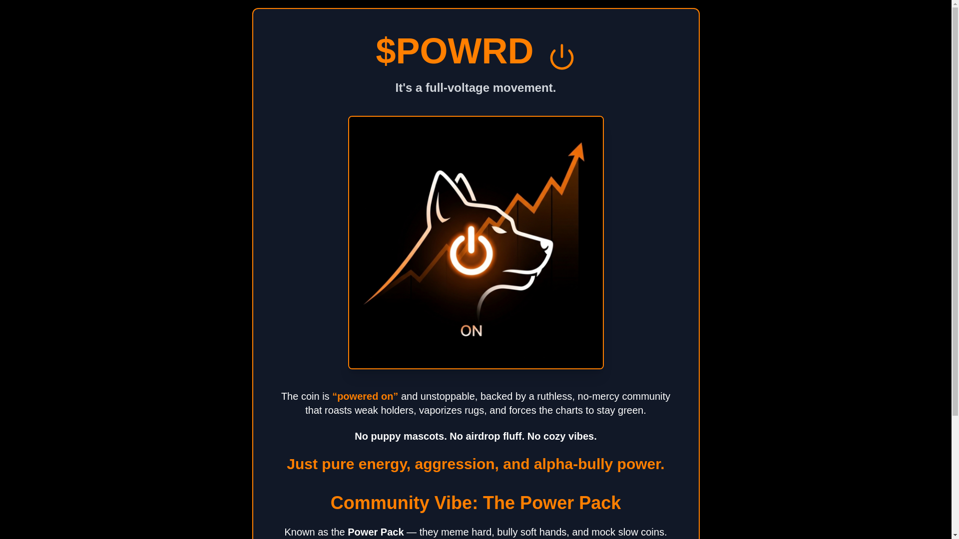 website screenshot of https://powrdbonk.fun/