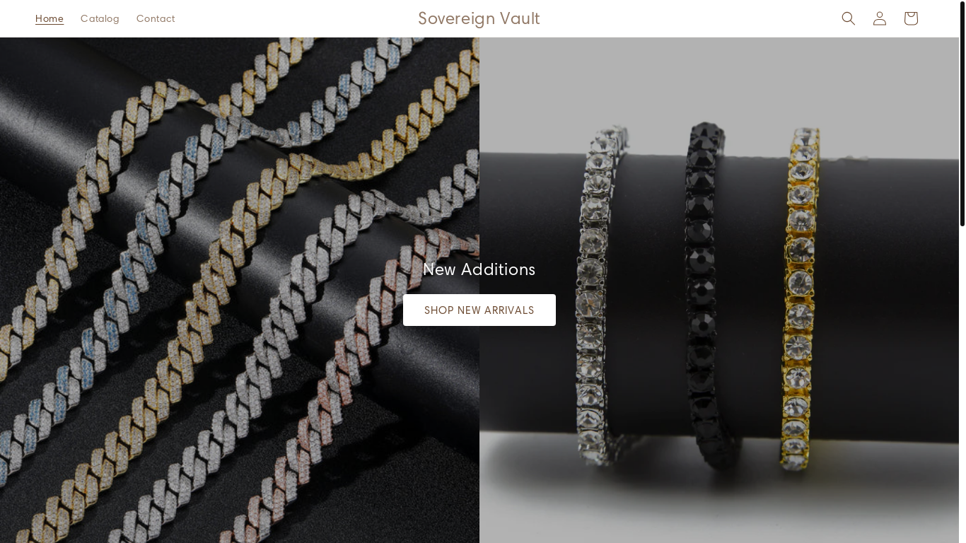 website screenshot of https://sovereignvault.store/