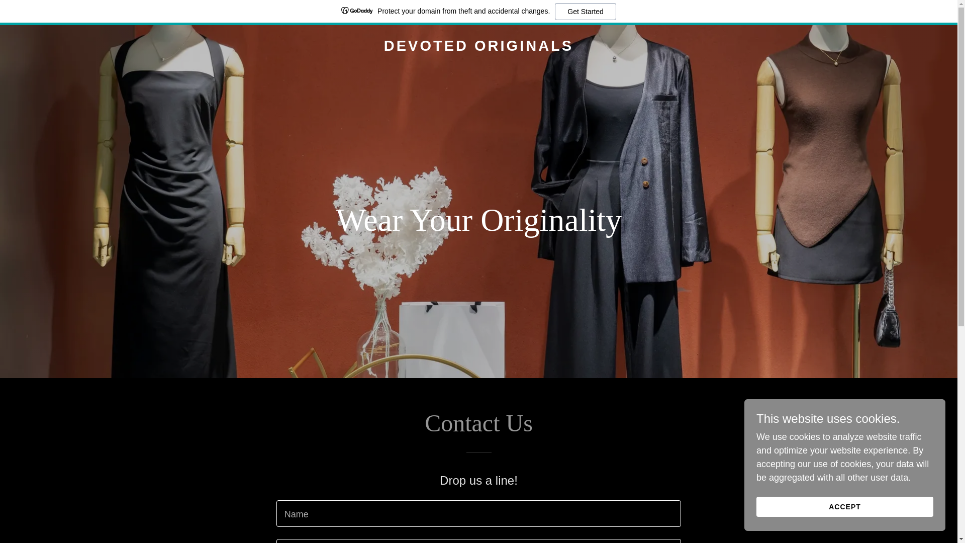 website screenshot of https://devotedoriginals.com/