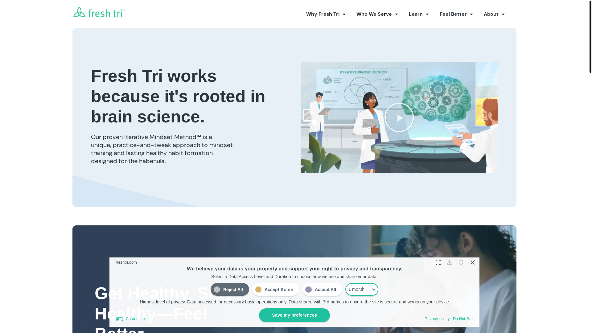 website screenshot of https://freshtrihealth.com/